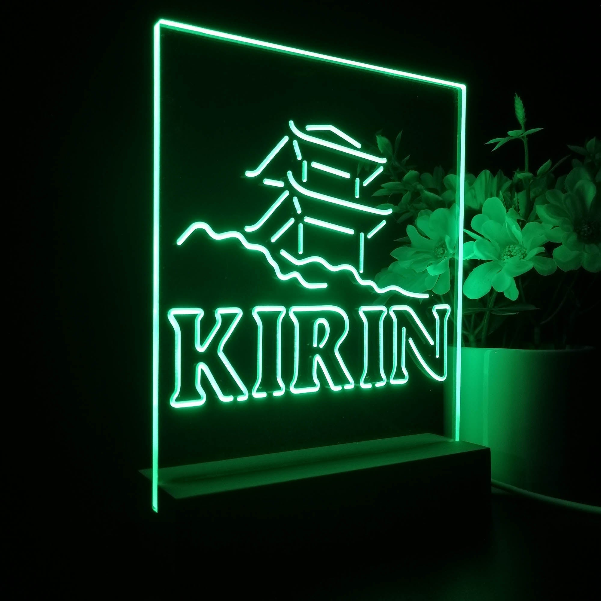 Kirin Japanese Pagoda 3D Illusion Night Light Desk Lamp
