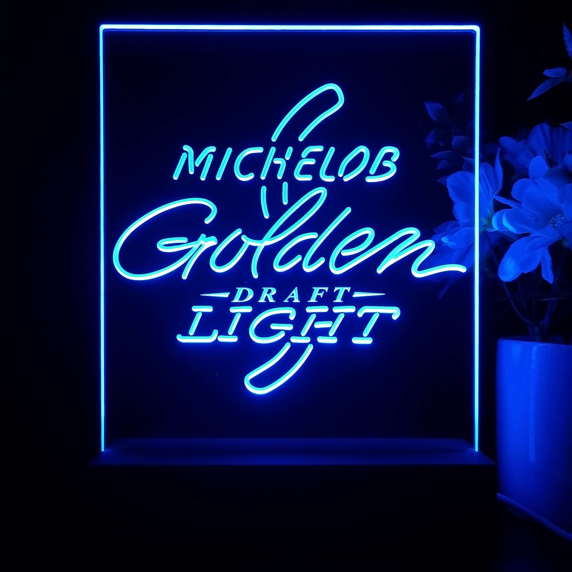 Michelob Golden Light Draft 3D Illusion Night Light Desk Lamp