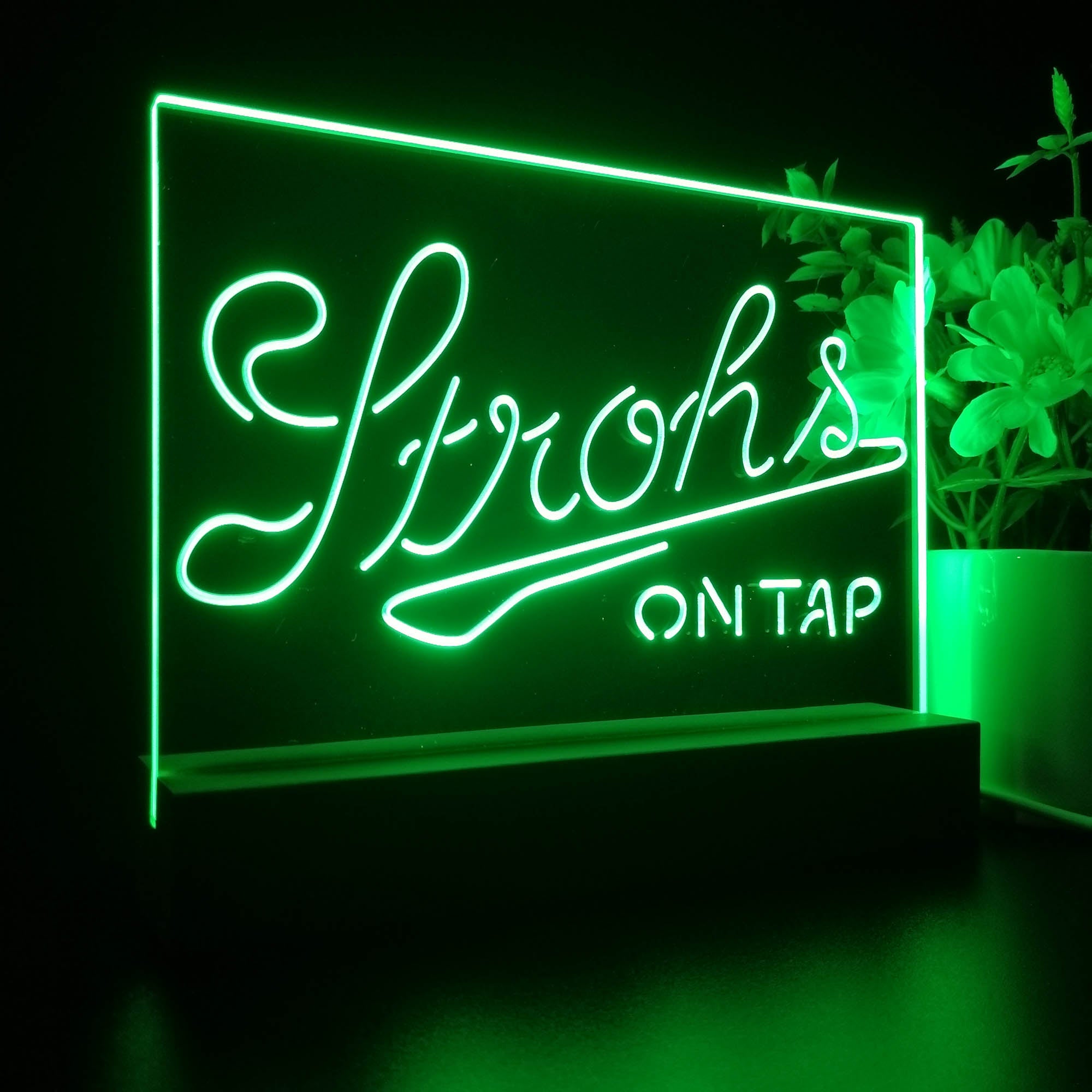 Strohs On Tap Beer Bar Neon Sign Pub Bar Lamp