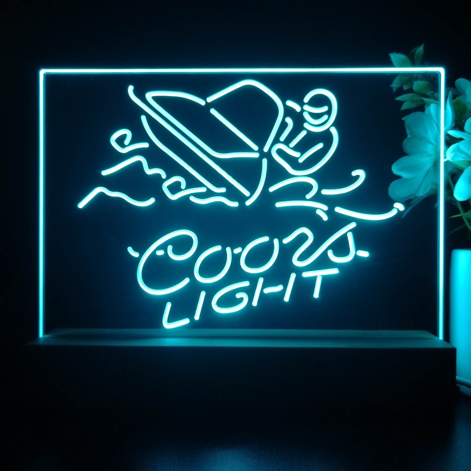 Coors Light Snowmobile Neon Sign Pub Bar Lamp