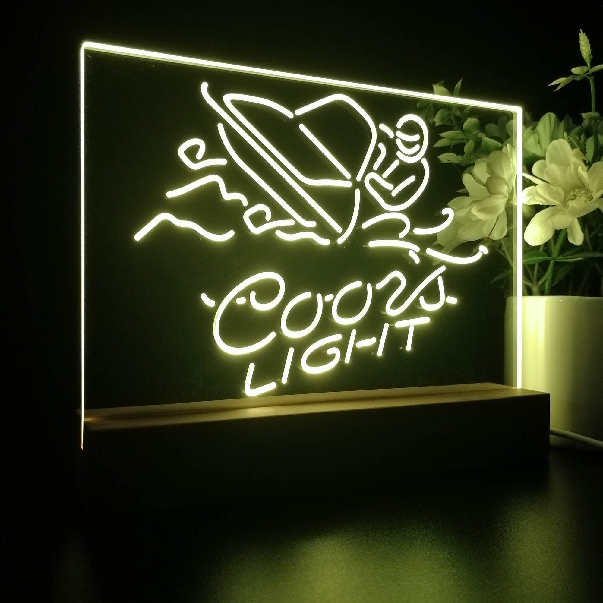 Coors Light Snowmobile Neon Sign Pub Bar Lamp