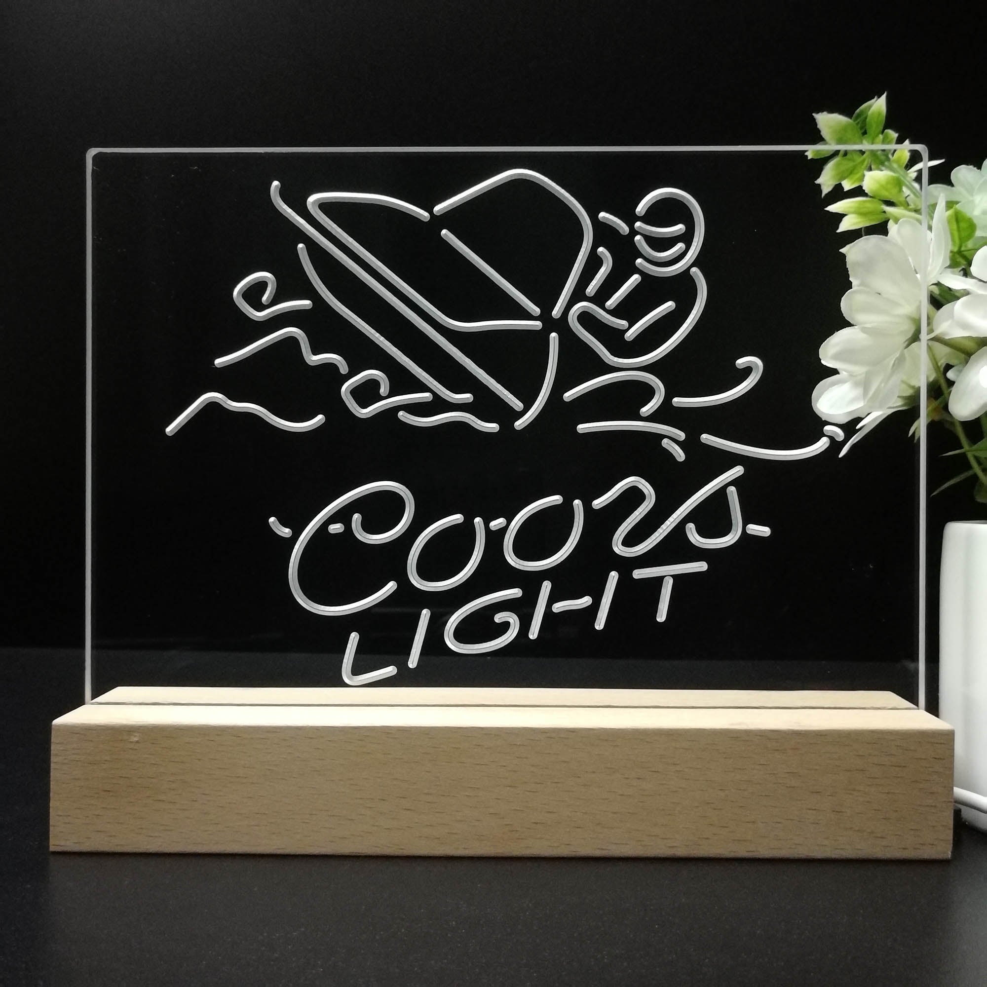 Coors Light Snowmobile Neon Sign Pub Bar Lamp