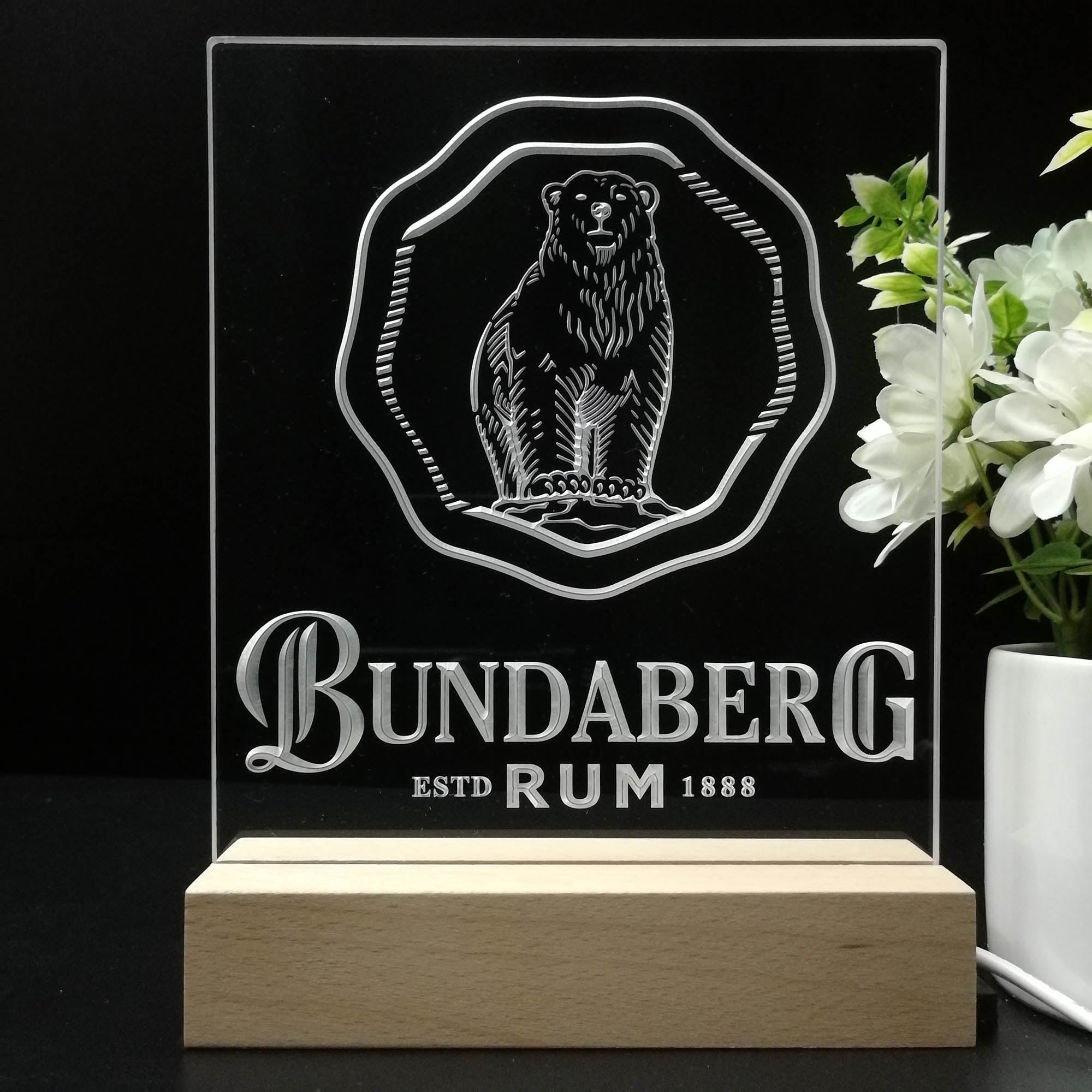 Bundaberg Rum 3D Illusion Night Light Desk Lamp