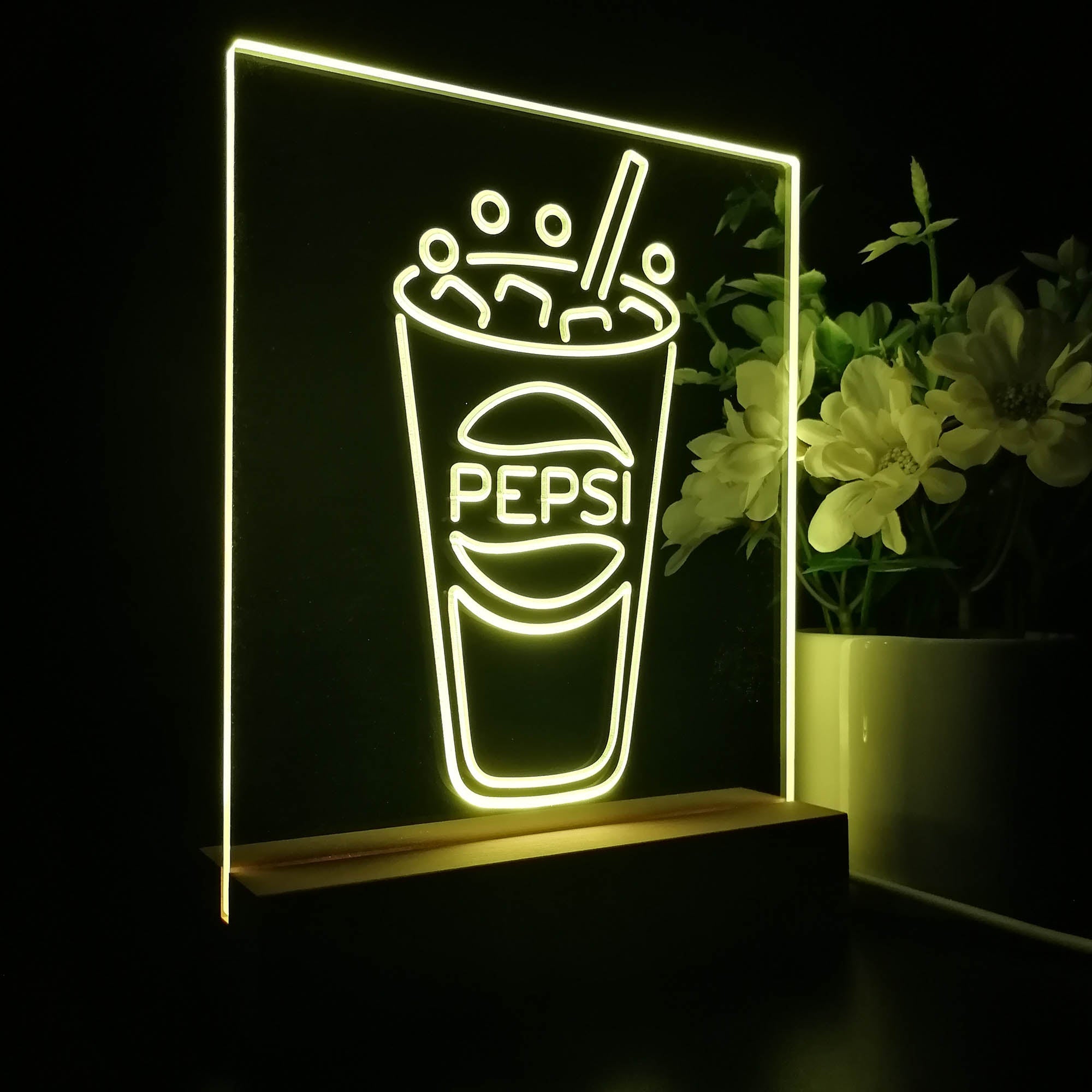 Pepsi Cup Night Light Neon Pub Bar Lamp