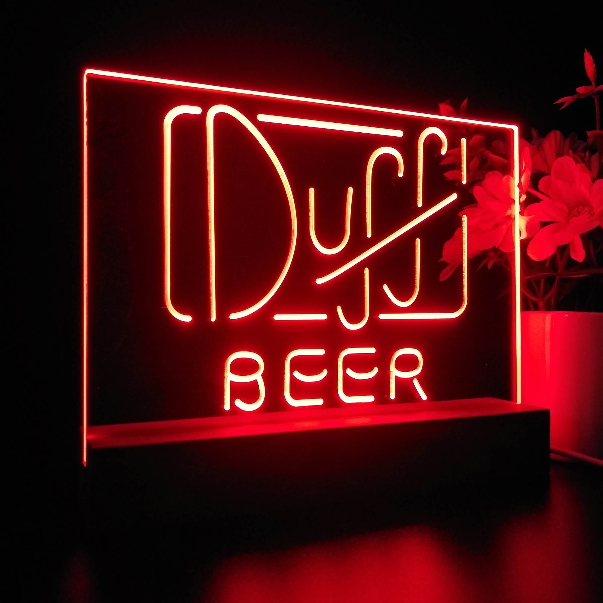 Duff Beer The Simpsons Neon Night Light Sign, Simpsons Gift for Him