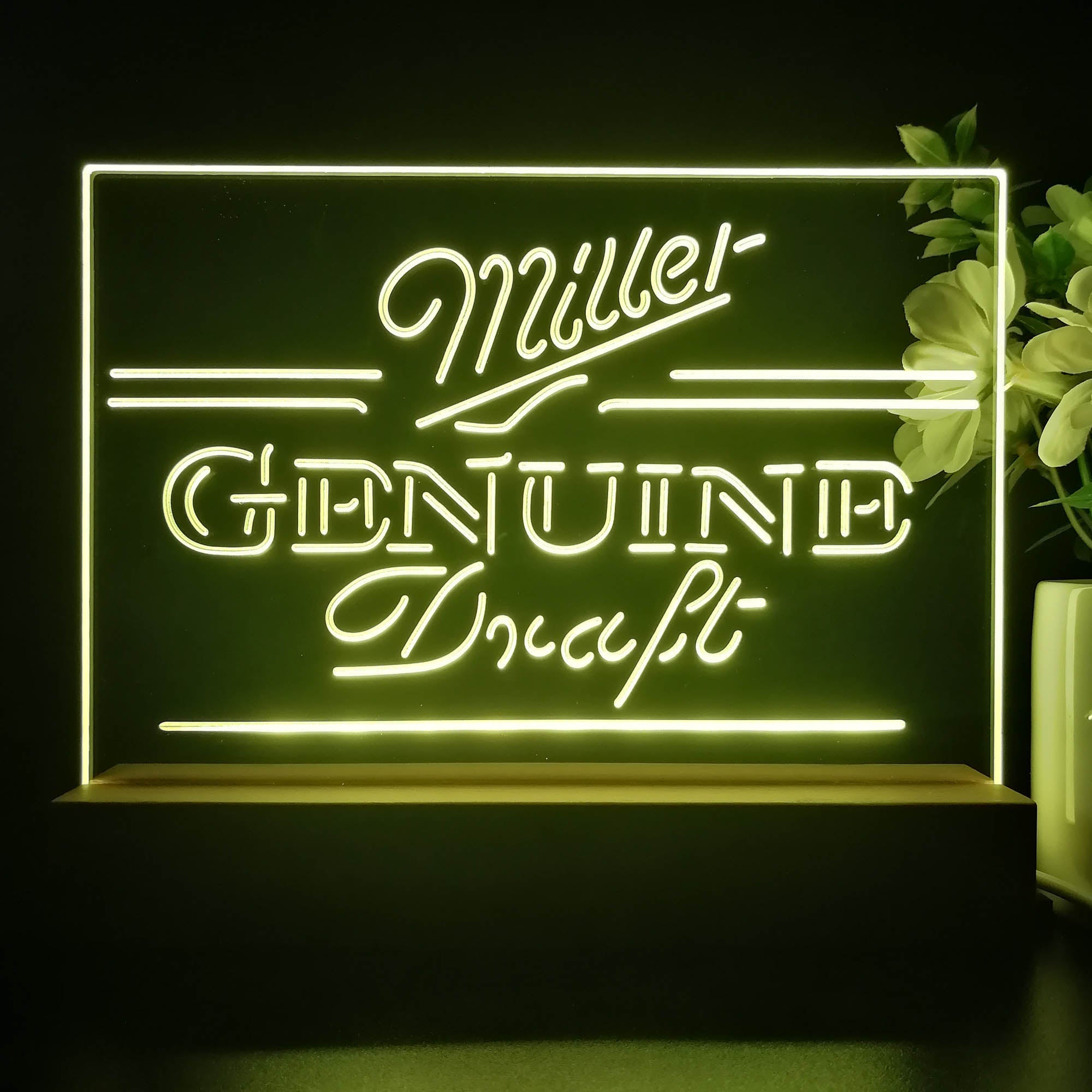 Miller Genuine Draft Neon Sign Pub Bar Lamp