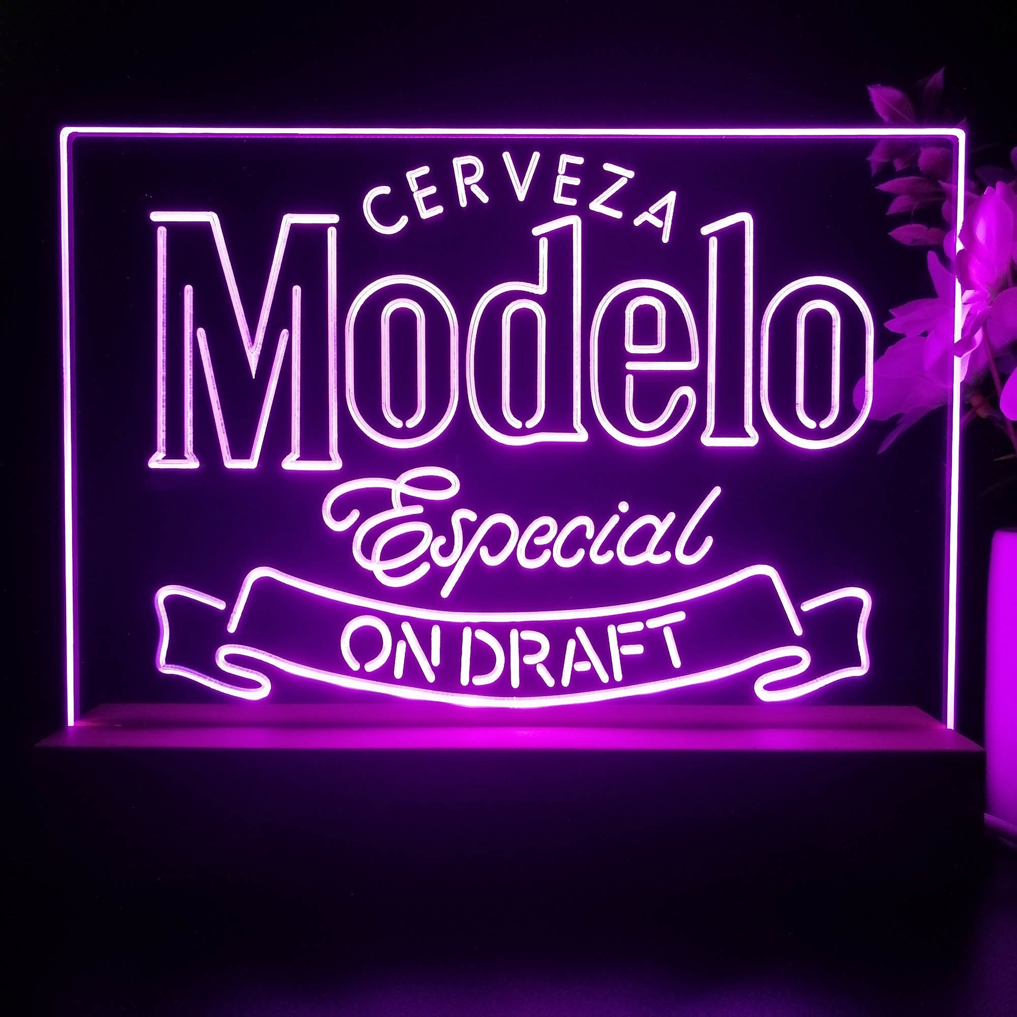 Cerveza Modelo Especial Draft Neon Sign Pub Bar Lamp