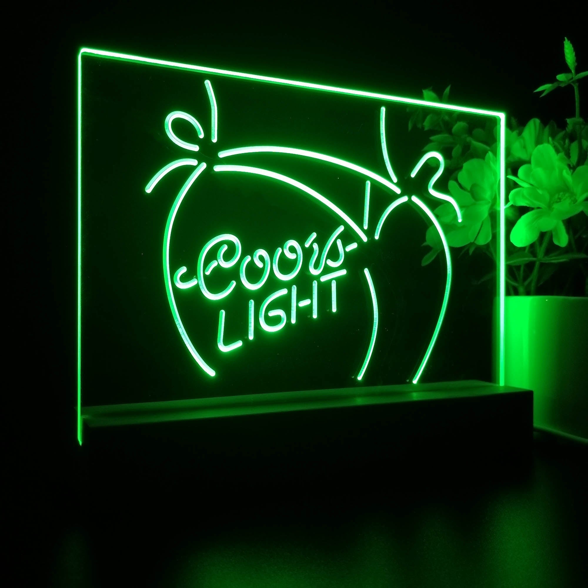 Coors Lite Bikini Girl Beach Neon Sign Pub Bar Lamp