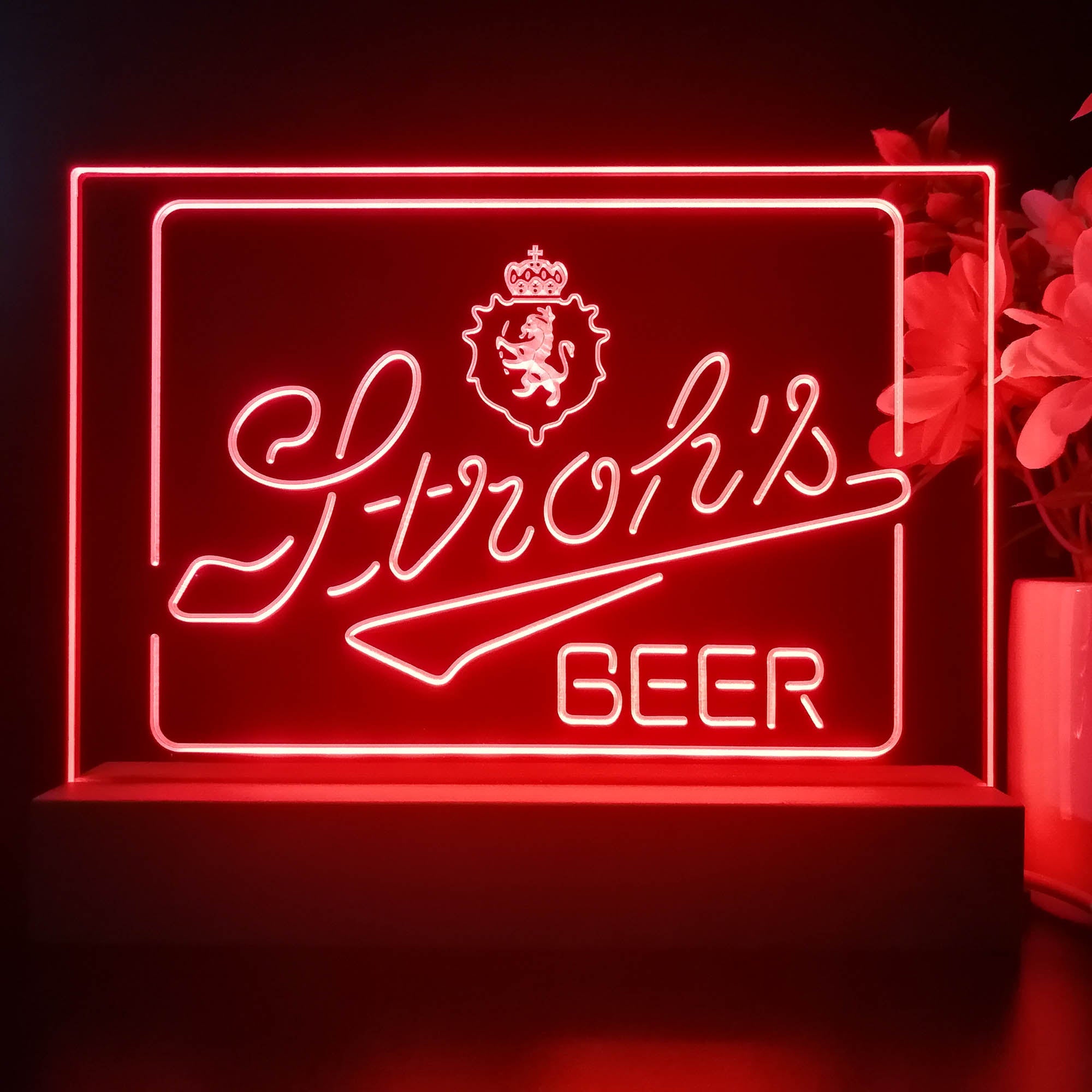 Stroh's Beer Bar Neon Sign Pub Bar Lamp