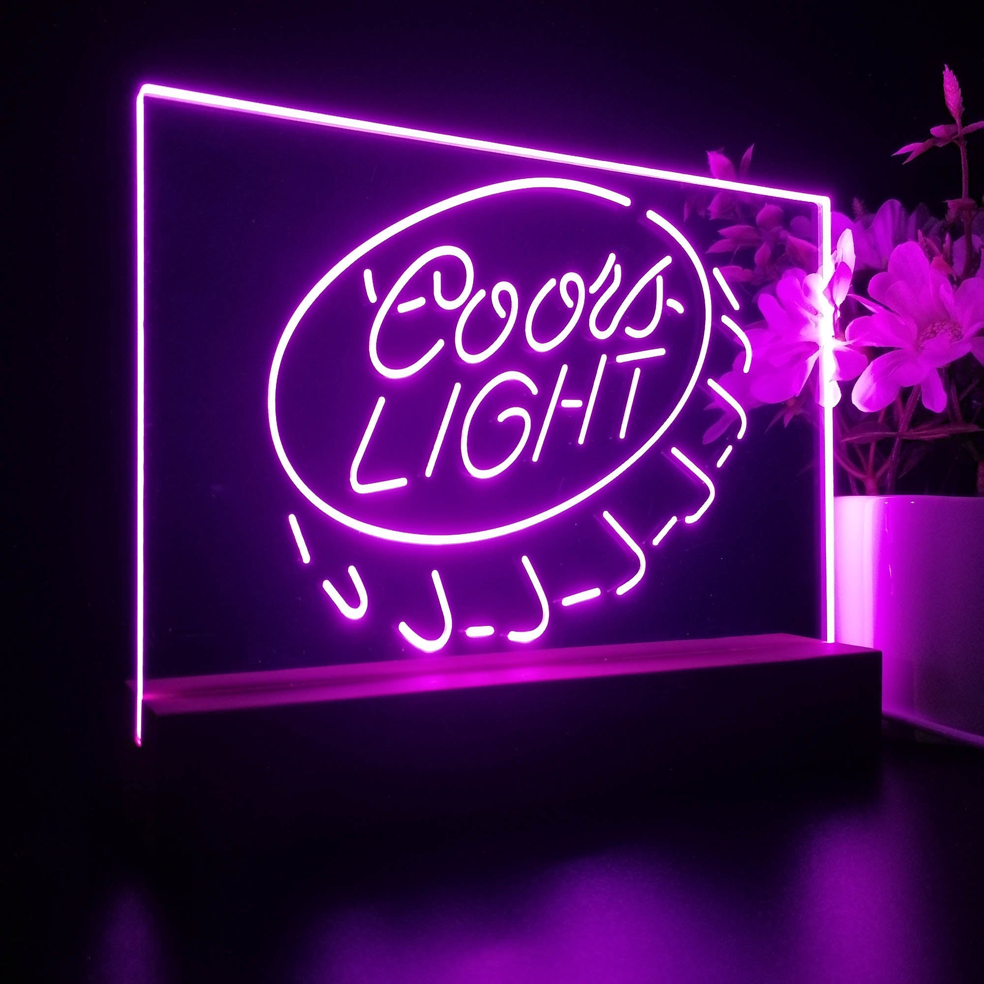 Coors Light Bottle Cap Neon Sign Pub Bar Lamp