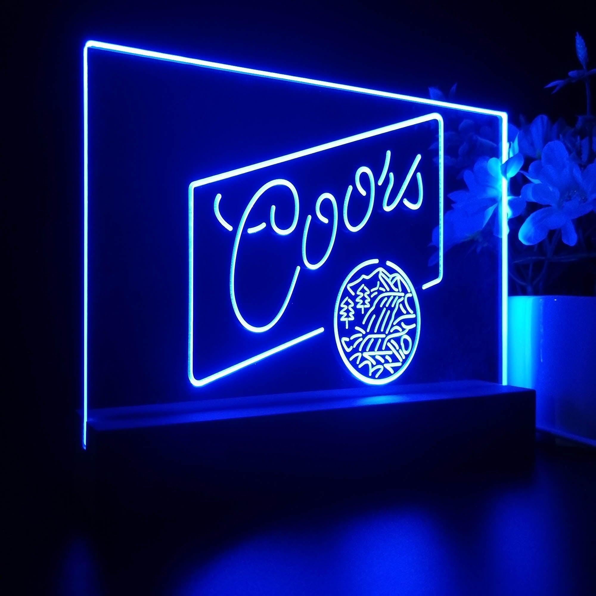 Coors Forest Waterfall Neon Sign Pub Bar Lamp