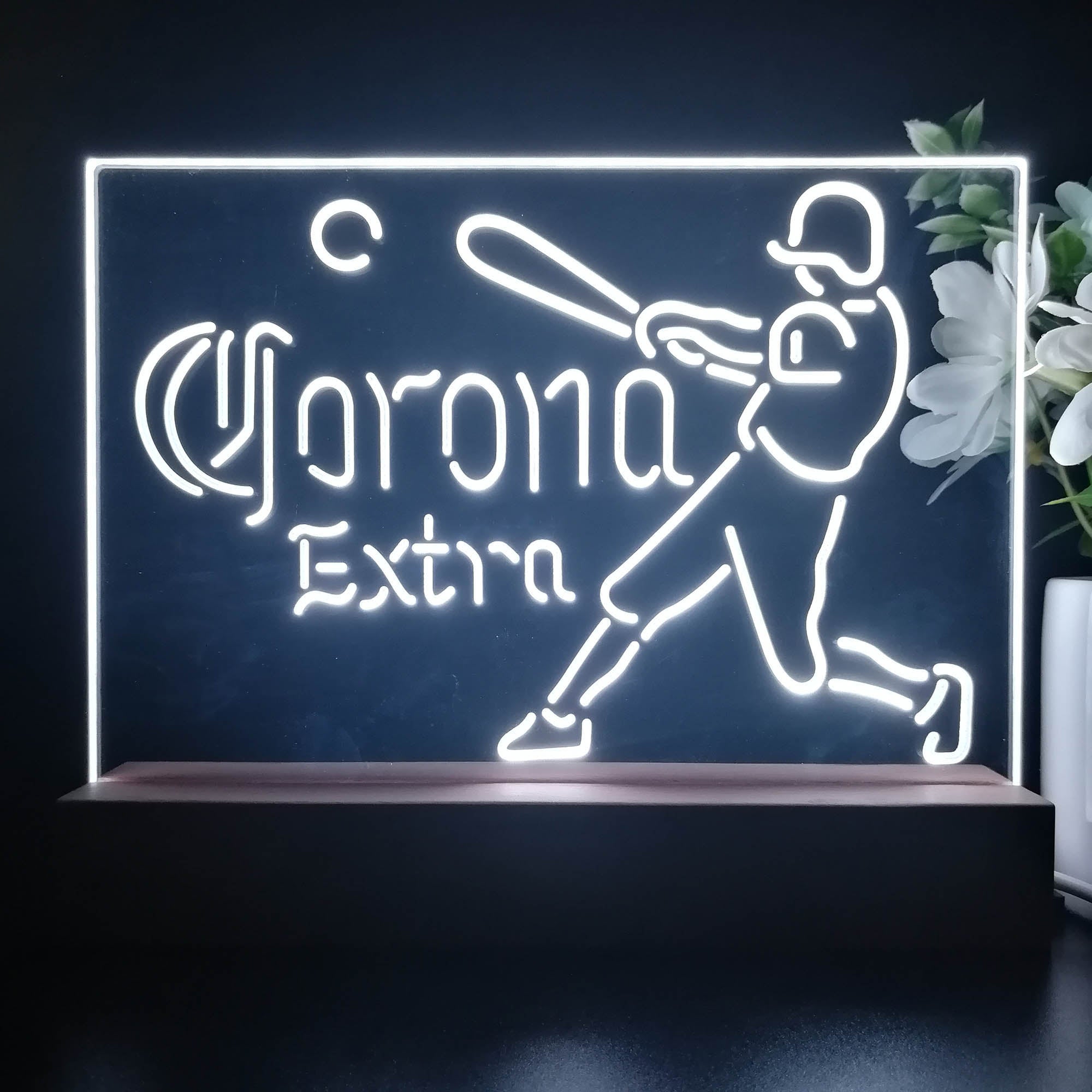 Corona Extra Baseball Sport Neon Sign Pub Bar Lamp