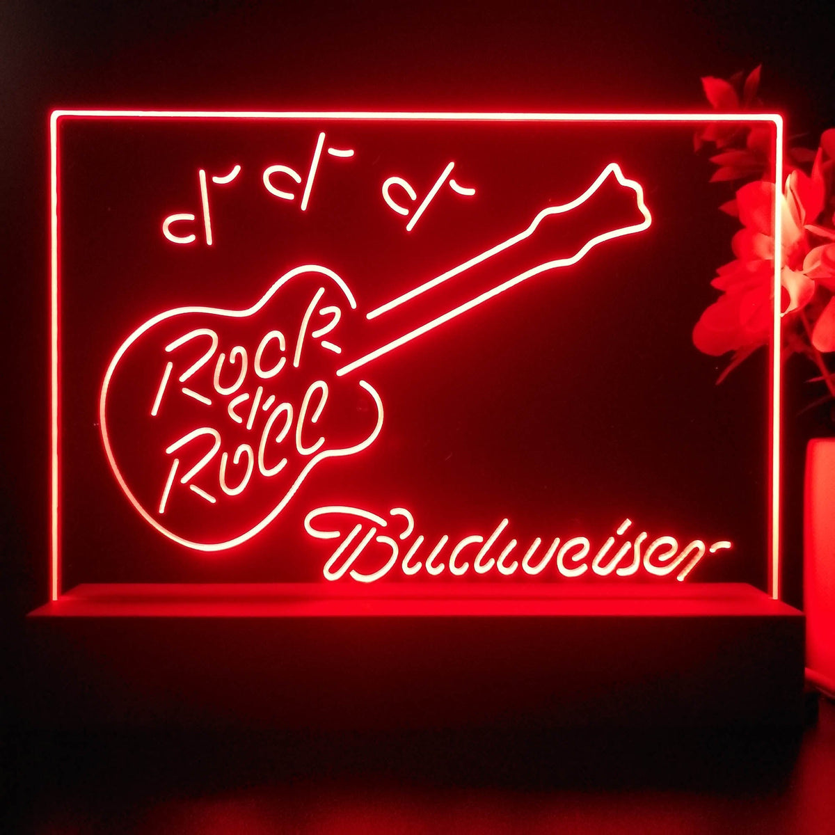 Budweiser Rock n Roll Live Music Neon Pub Bar Sign LED Lamp | PRO LED SIGN