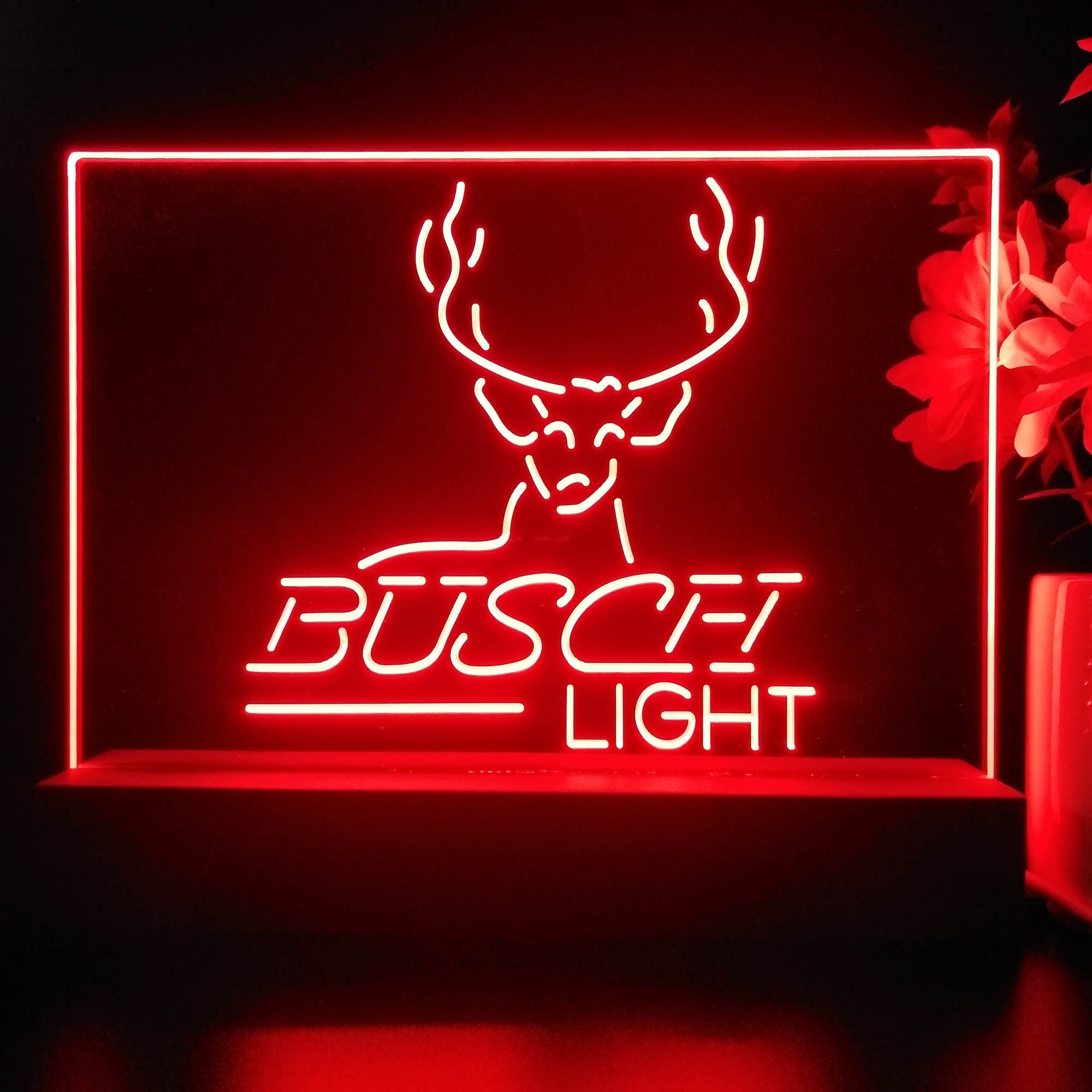 Buschs Deer Hunting Beer Light Neon Sign Pub Bar Lamp