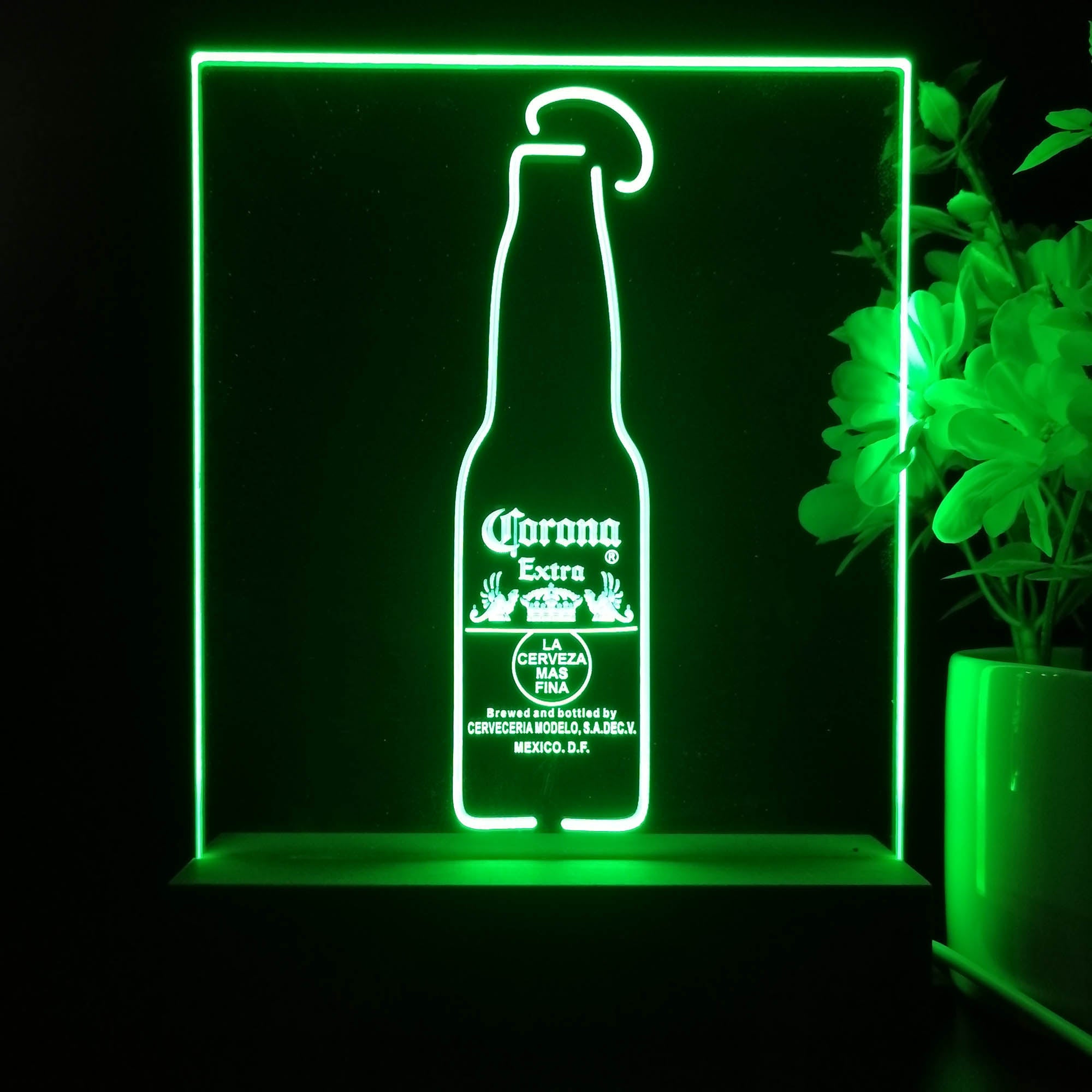 Corona Lime Lemon Bottle Night Light Neon Pub Bar Lamp