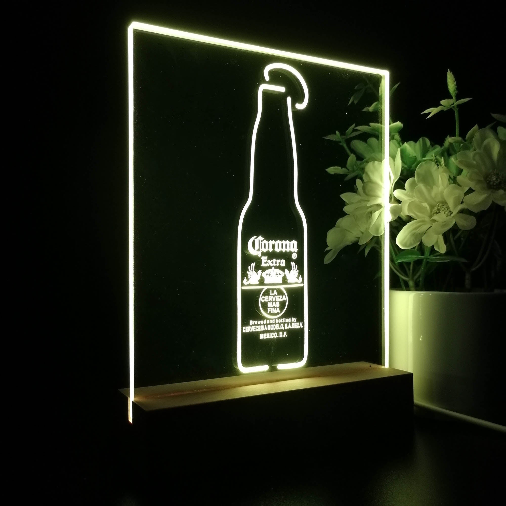 Corona Lime Lemon Bottle Night Light Neon Pub Bar Lamp