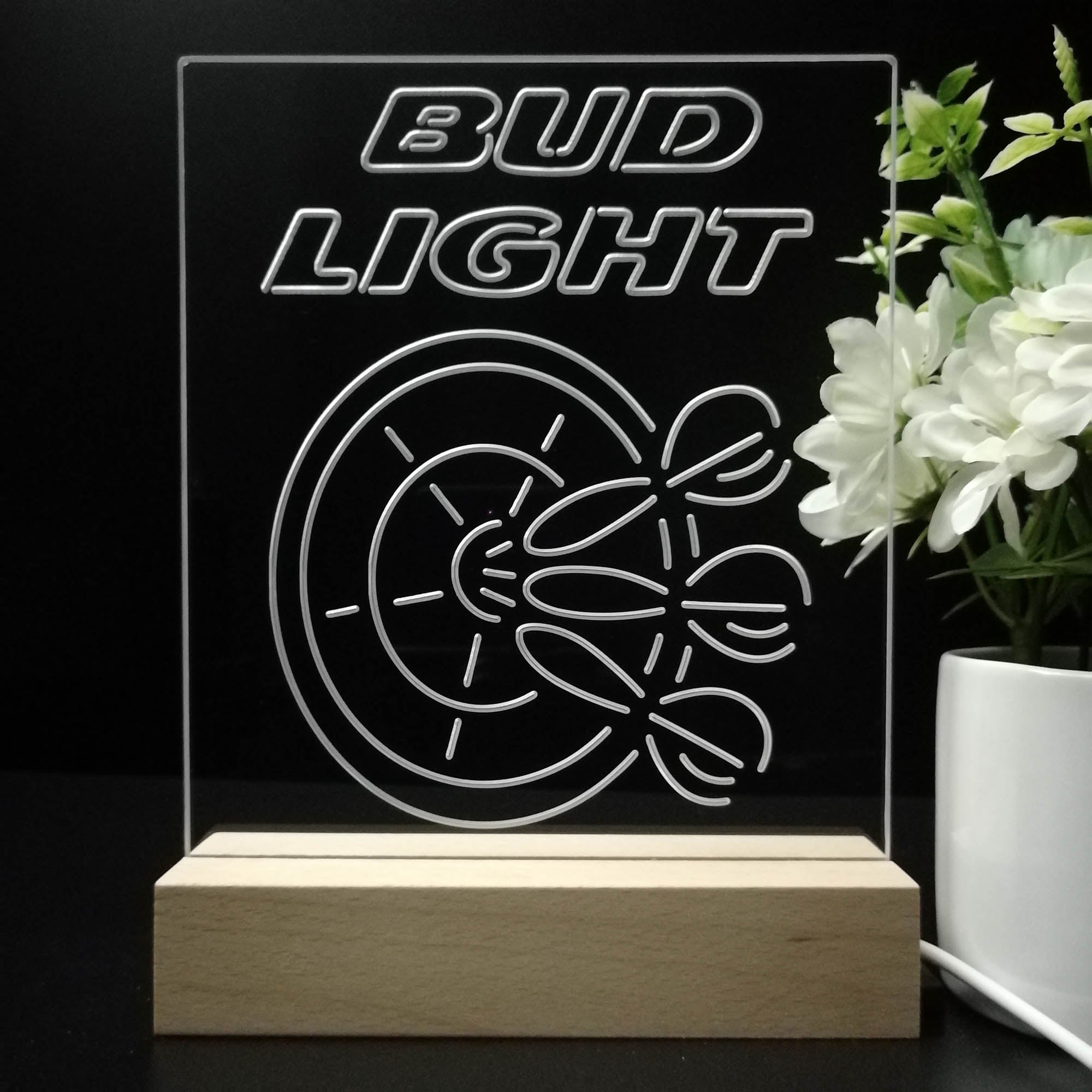 Bud Light Dart Bar Night Light Neon Pub Bar Lamp