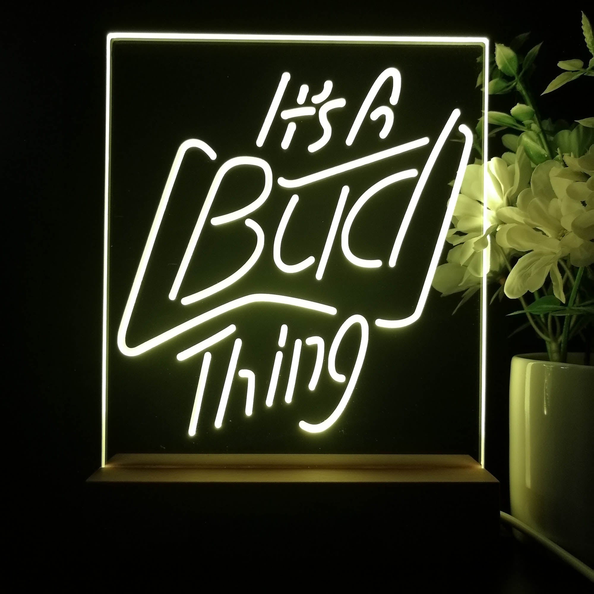 It's Bud Thing Night Light Neon Pub Bar Lamp