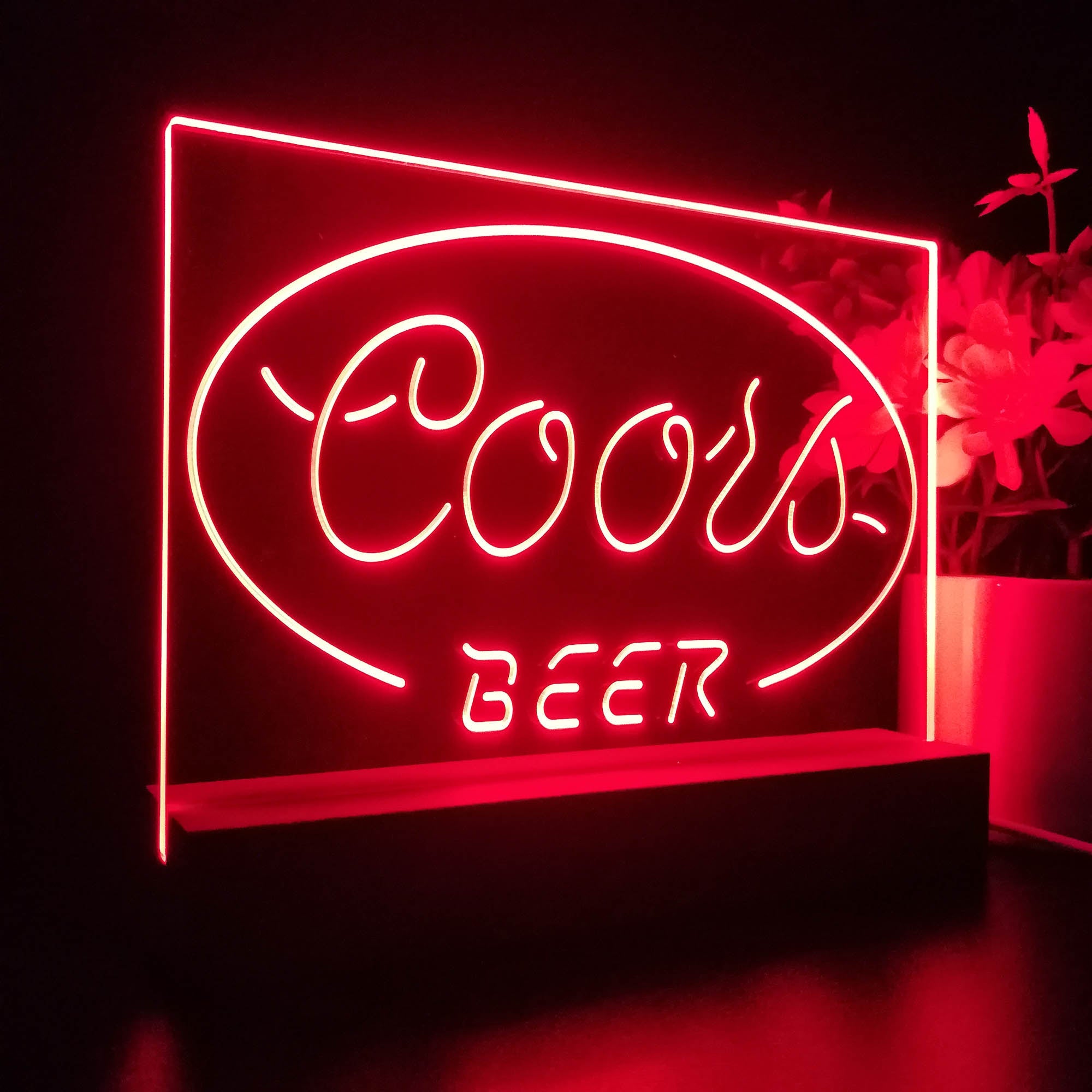 Coors Beer Oval Classic Neon Sign Pub Bar Lamp