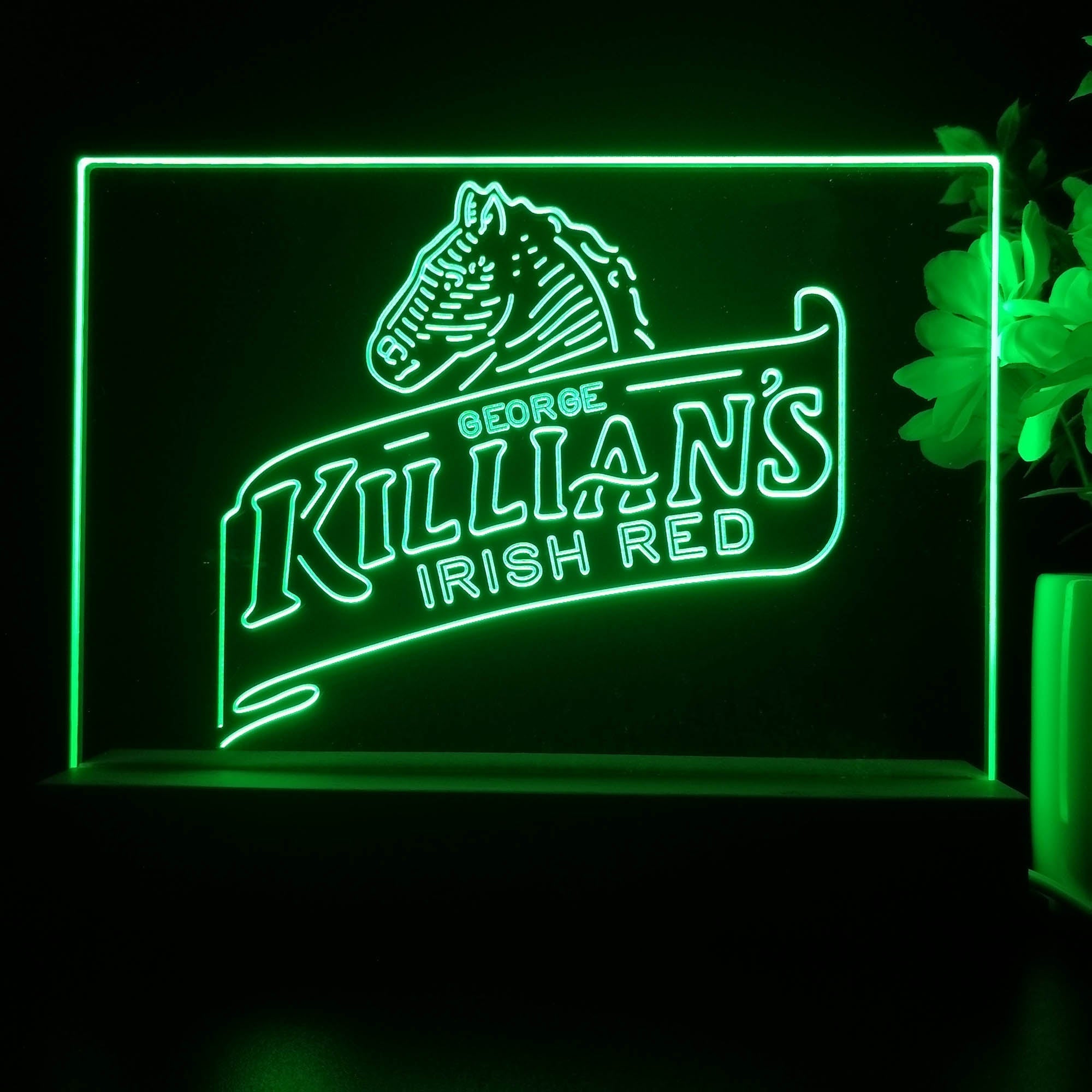Killian's Beer Irish Red Horse Head Neon Sign Pub Bar Lamp