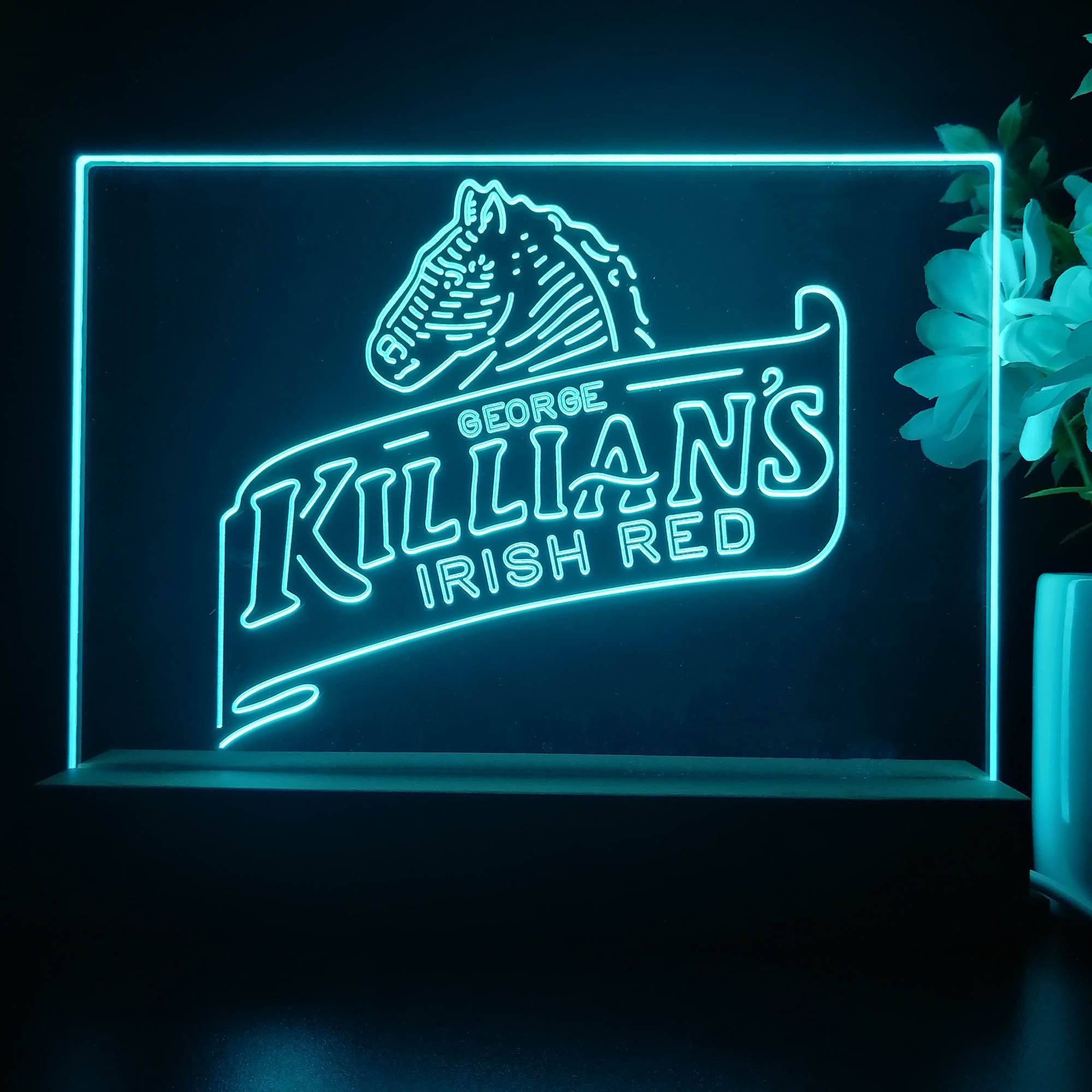 Killian's Beer Irish Red Horse Head Neon Sign Pub Bar Lamp