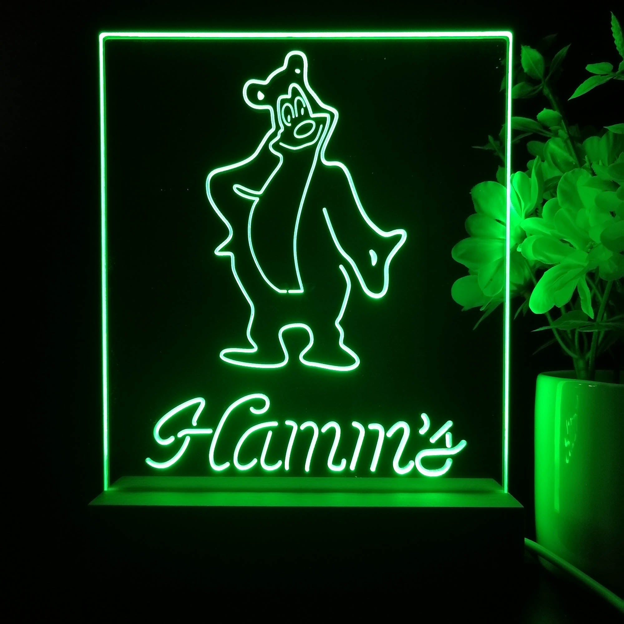 Hamm's Beer Bear Bar Night Light Neon Pub Bar Lamp