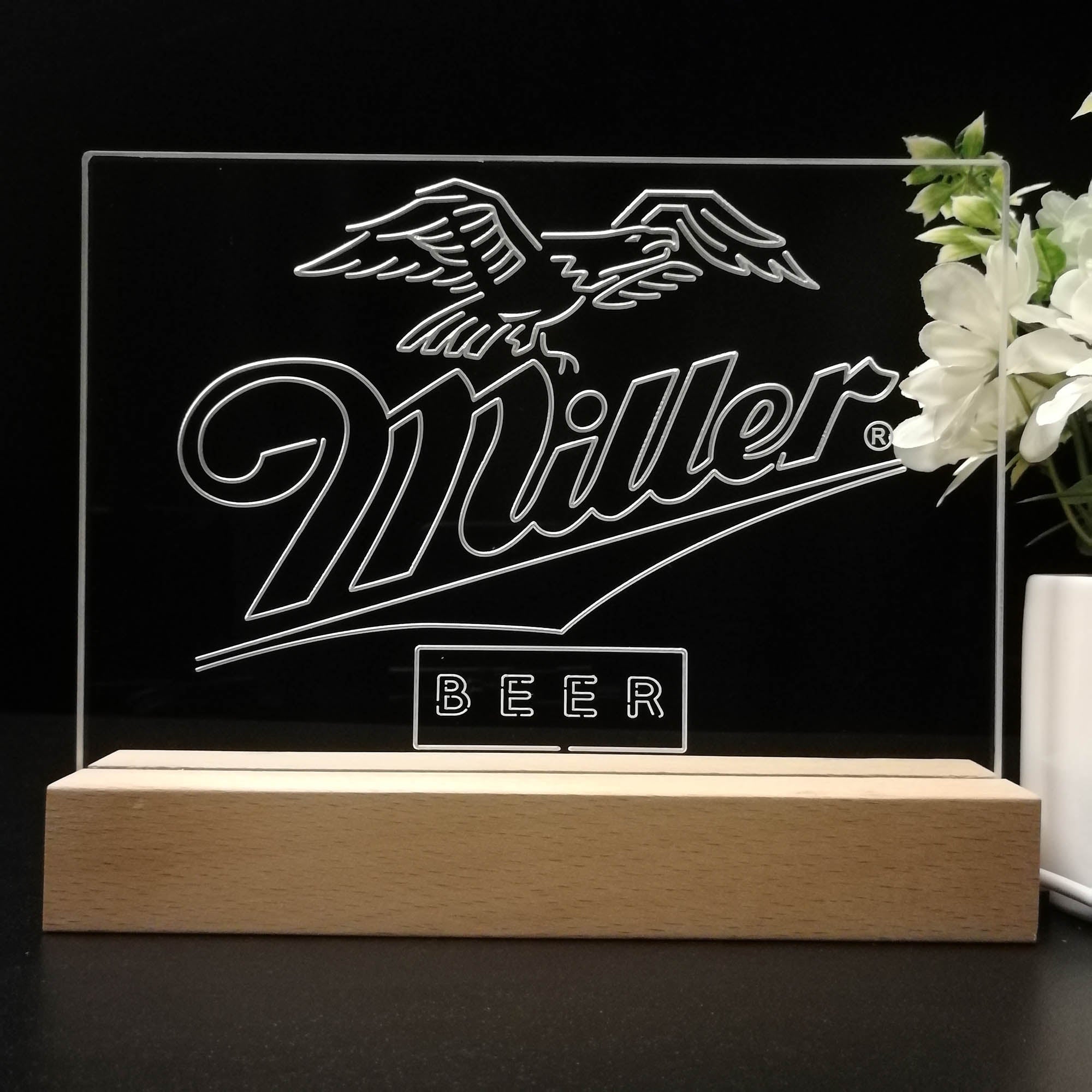 Miller Beer Eagle Classic Neon Sign Pub Bar Lamp