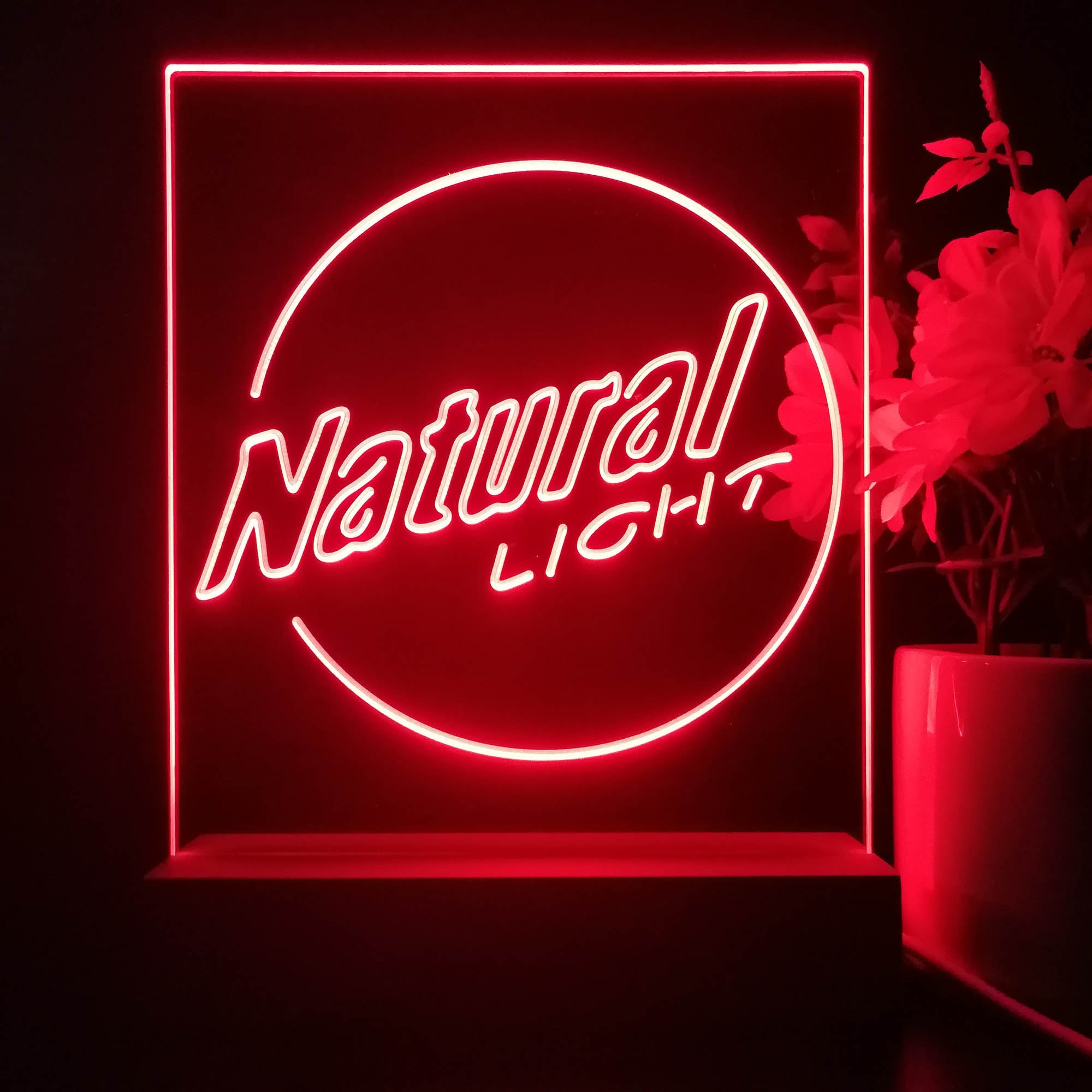 Natural Light Circle Bar 3D Illusion Night Light Desk Lamp