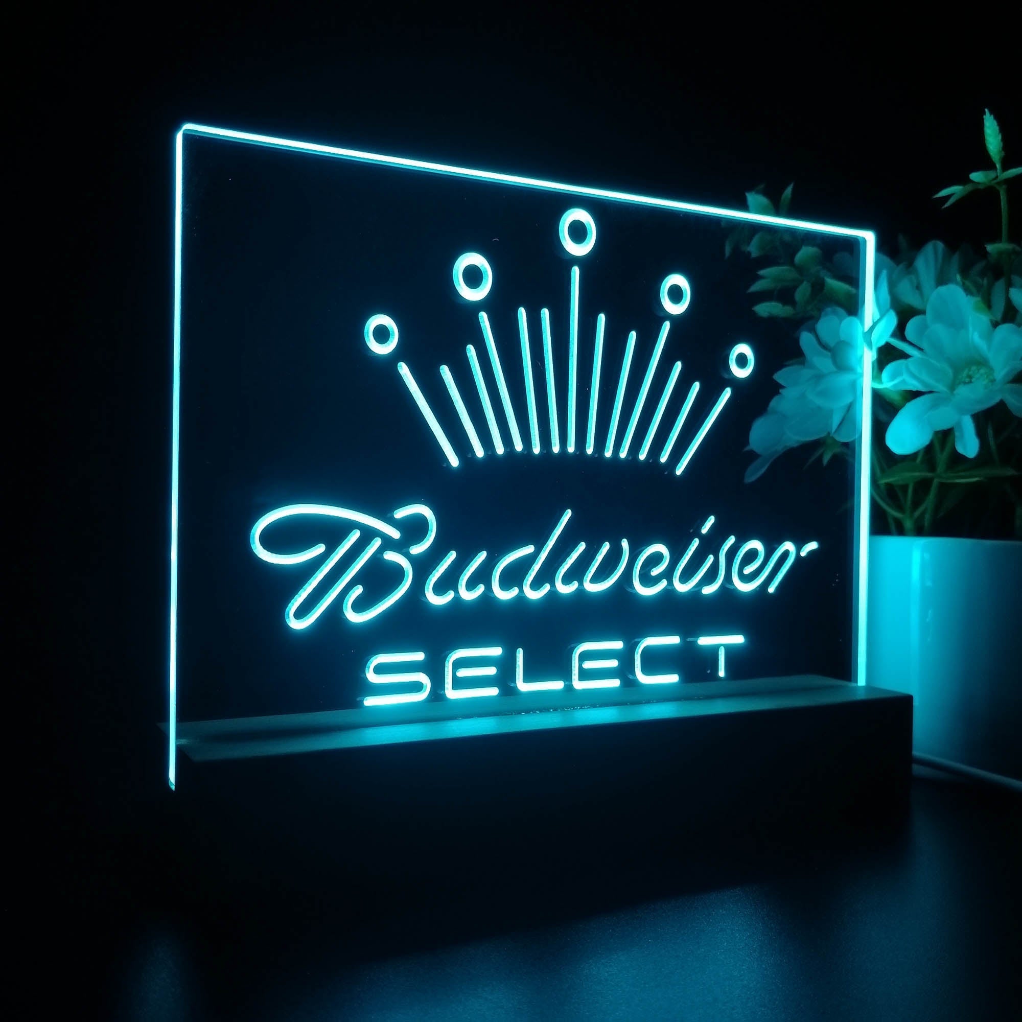 Budweisers Select Crown Classic Neon Sign Pub Bar Lamp