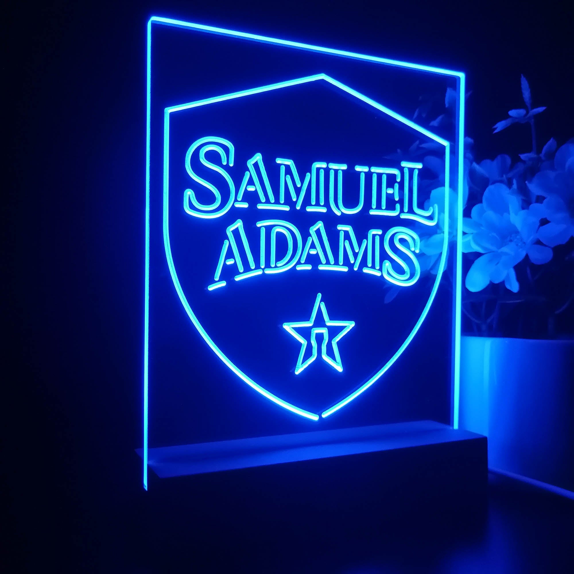 Samuel Adam Badge Night Light Neon Pub Bar Lamp