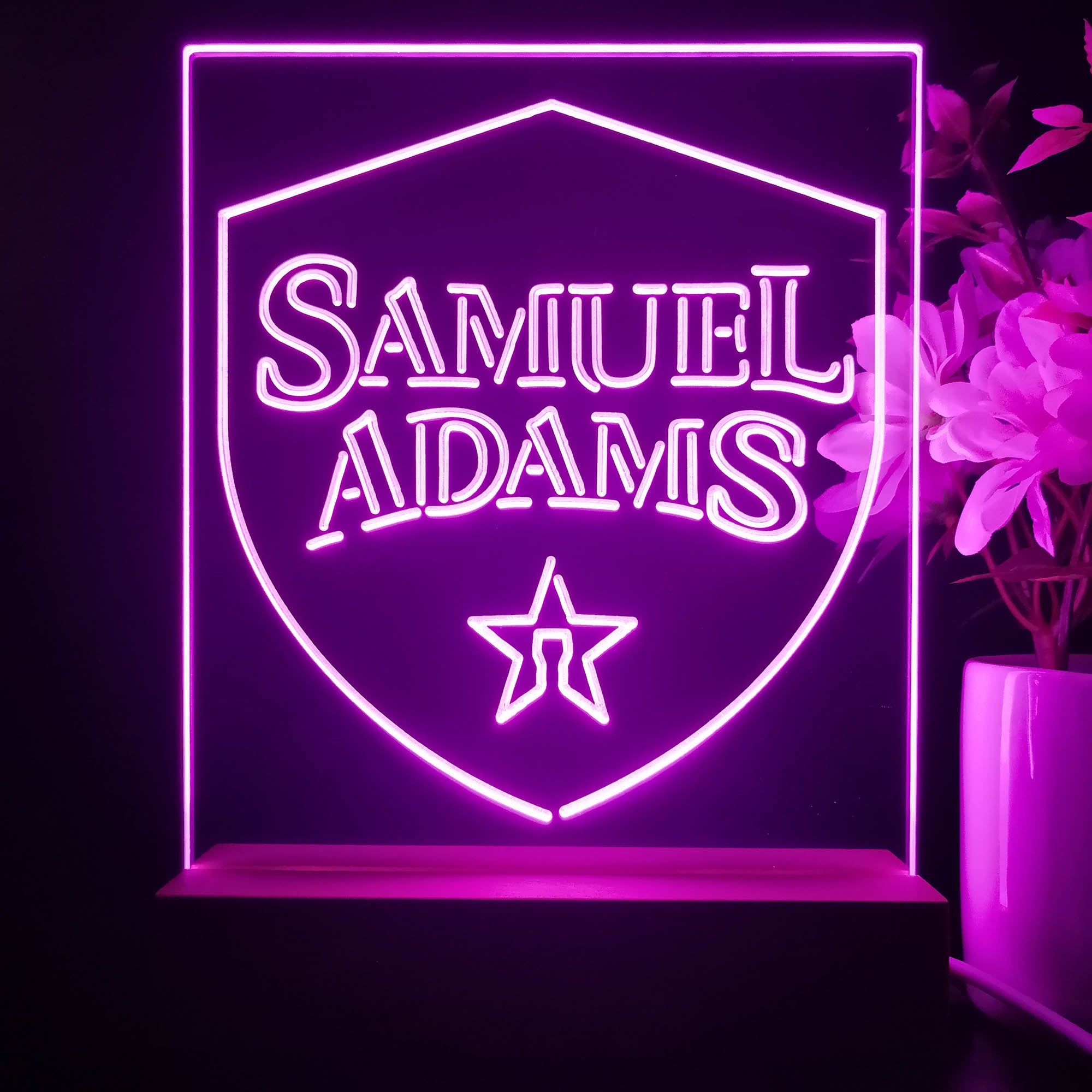 Samuel Adam Badge Night Light Neon Pub Bar Lamp