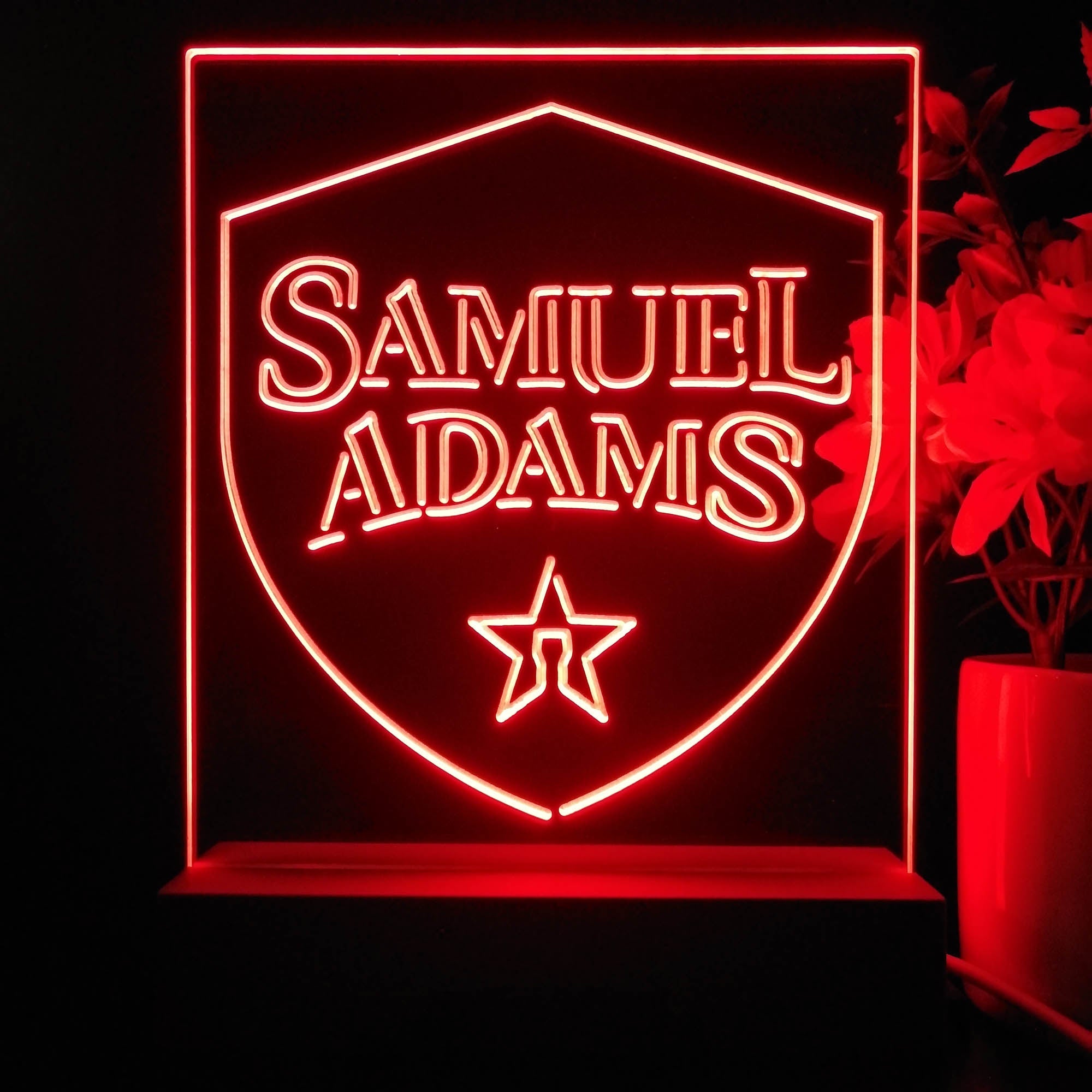 Samuel Adam Badge Night Light Neon Pub Bar Lamp