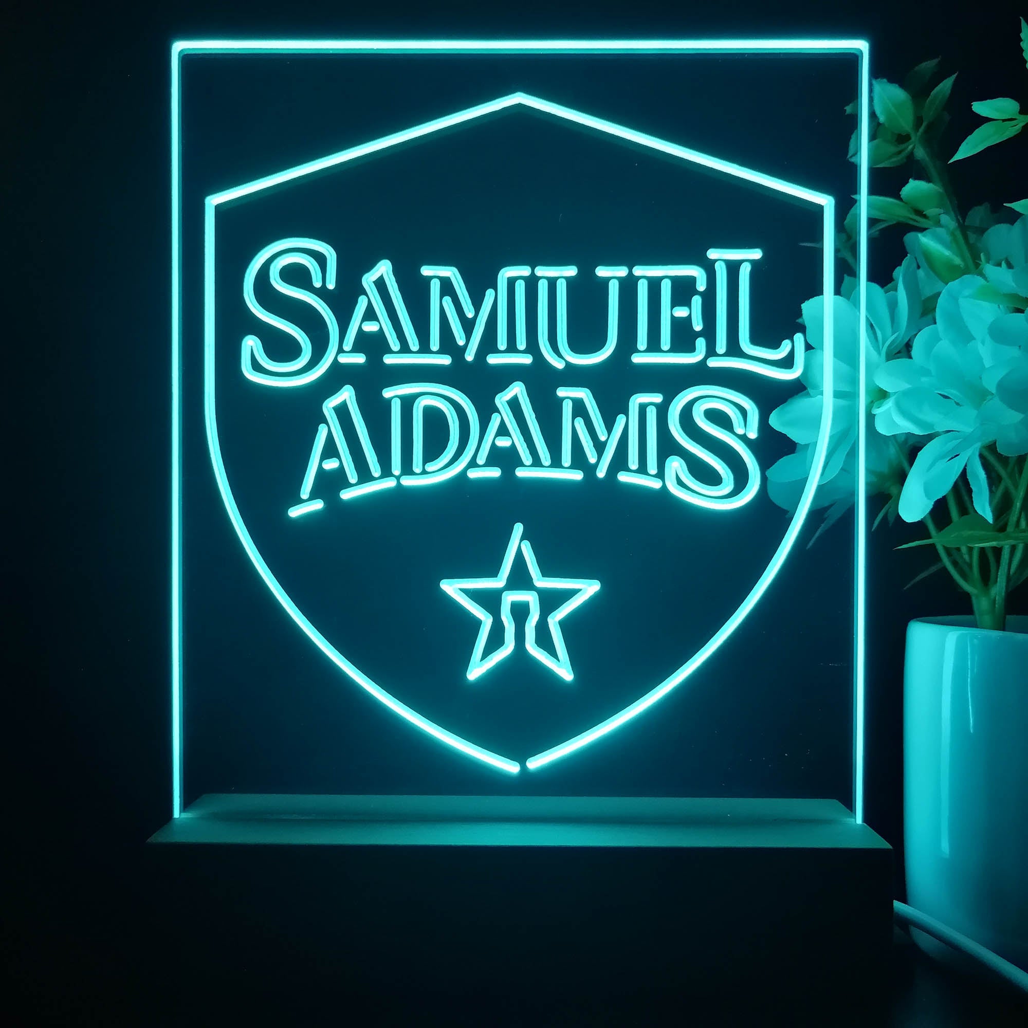 Samuel Adam Badge Night Light Neon Pub Bar Lamp