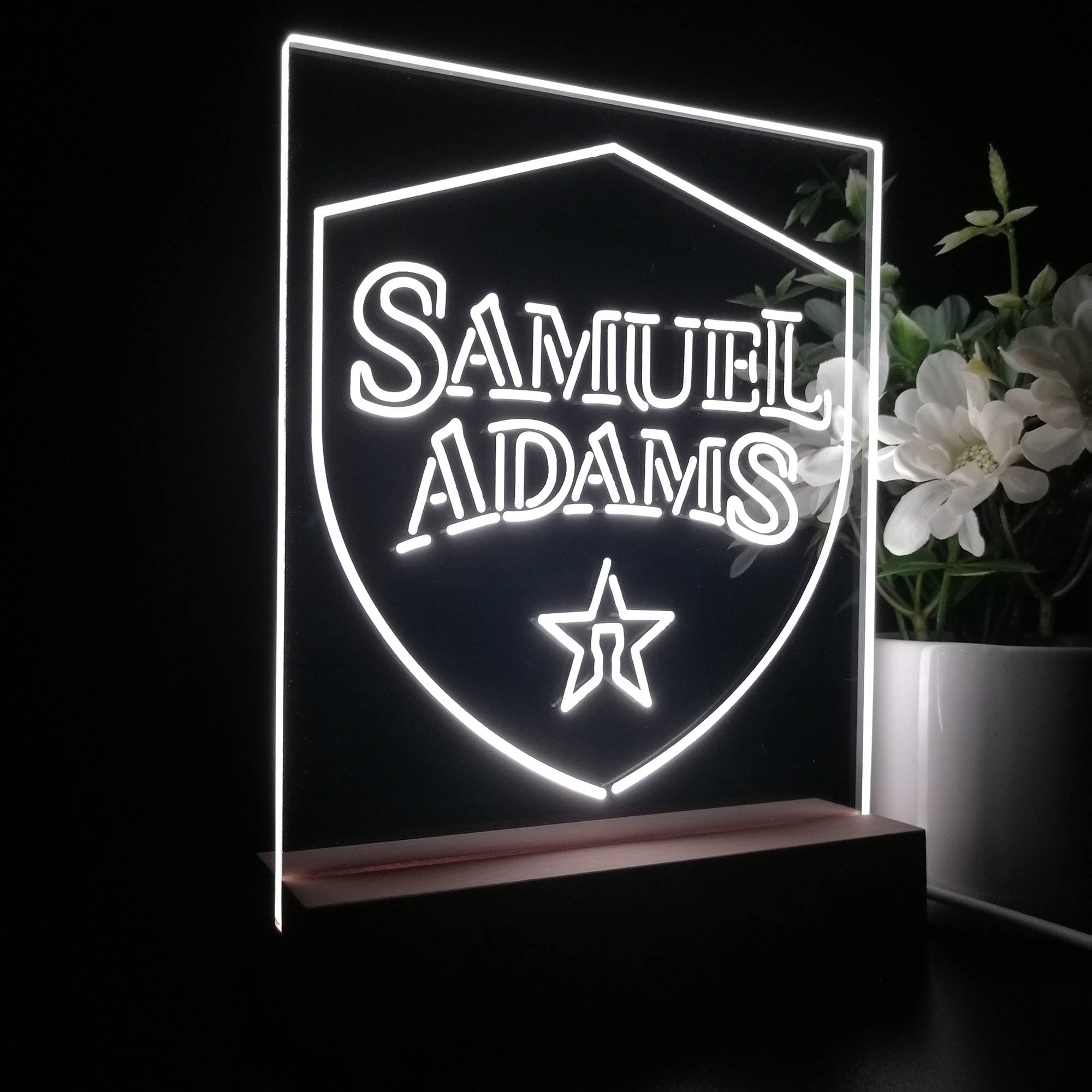 Samuel Adam Badge Night Light Neon Pub Bar Lamp