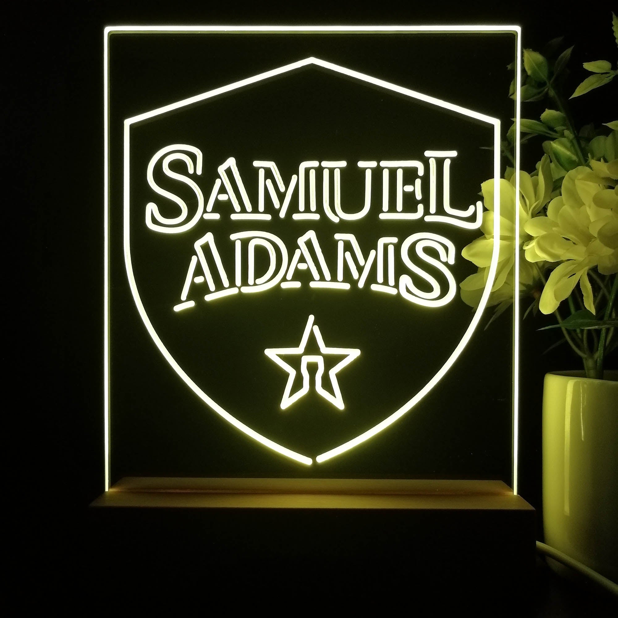 Samuel Adam Badge Night Light Neon Pub Bar Lamp