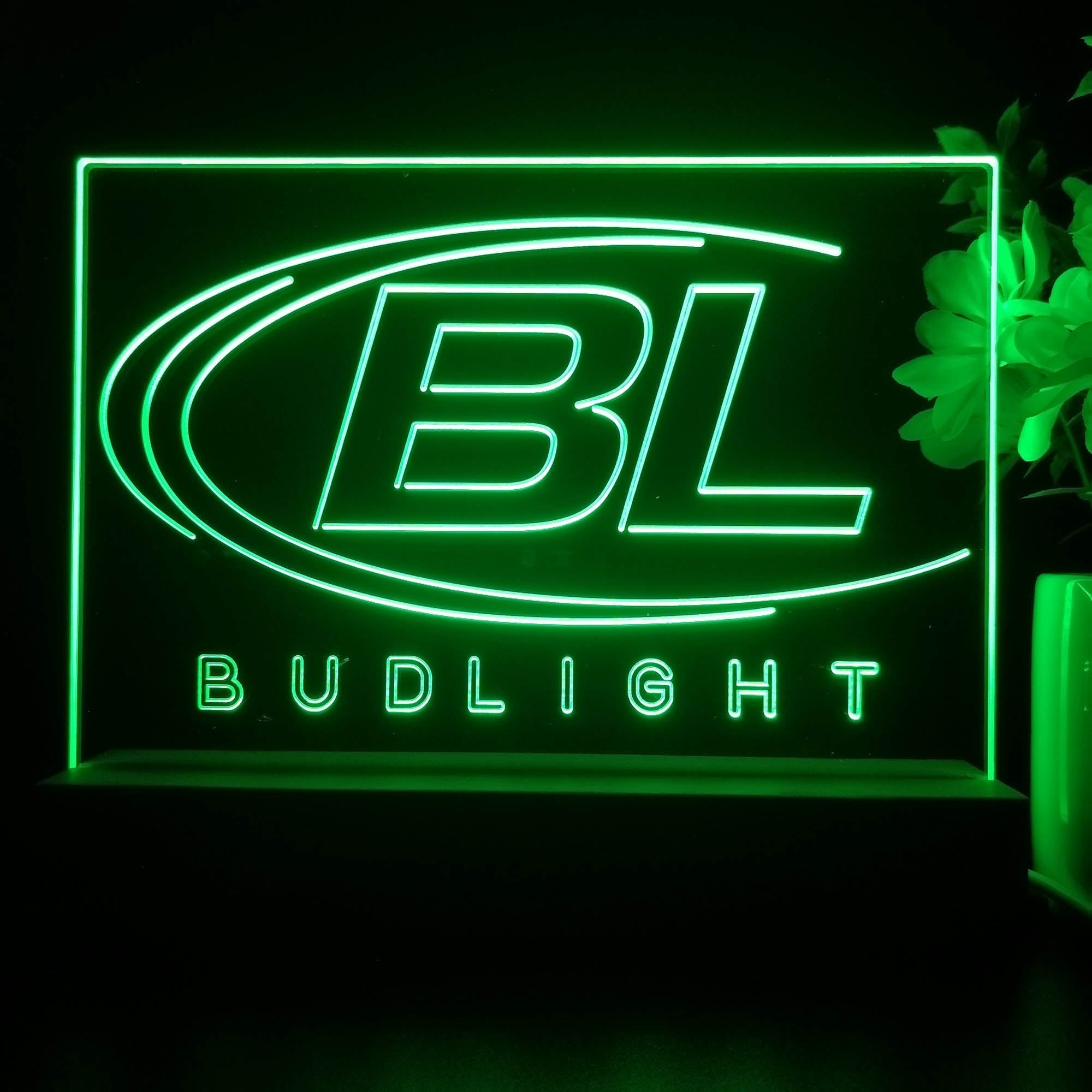 Bud Light Beer Shape Neon Sign Pub Bar Lamp