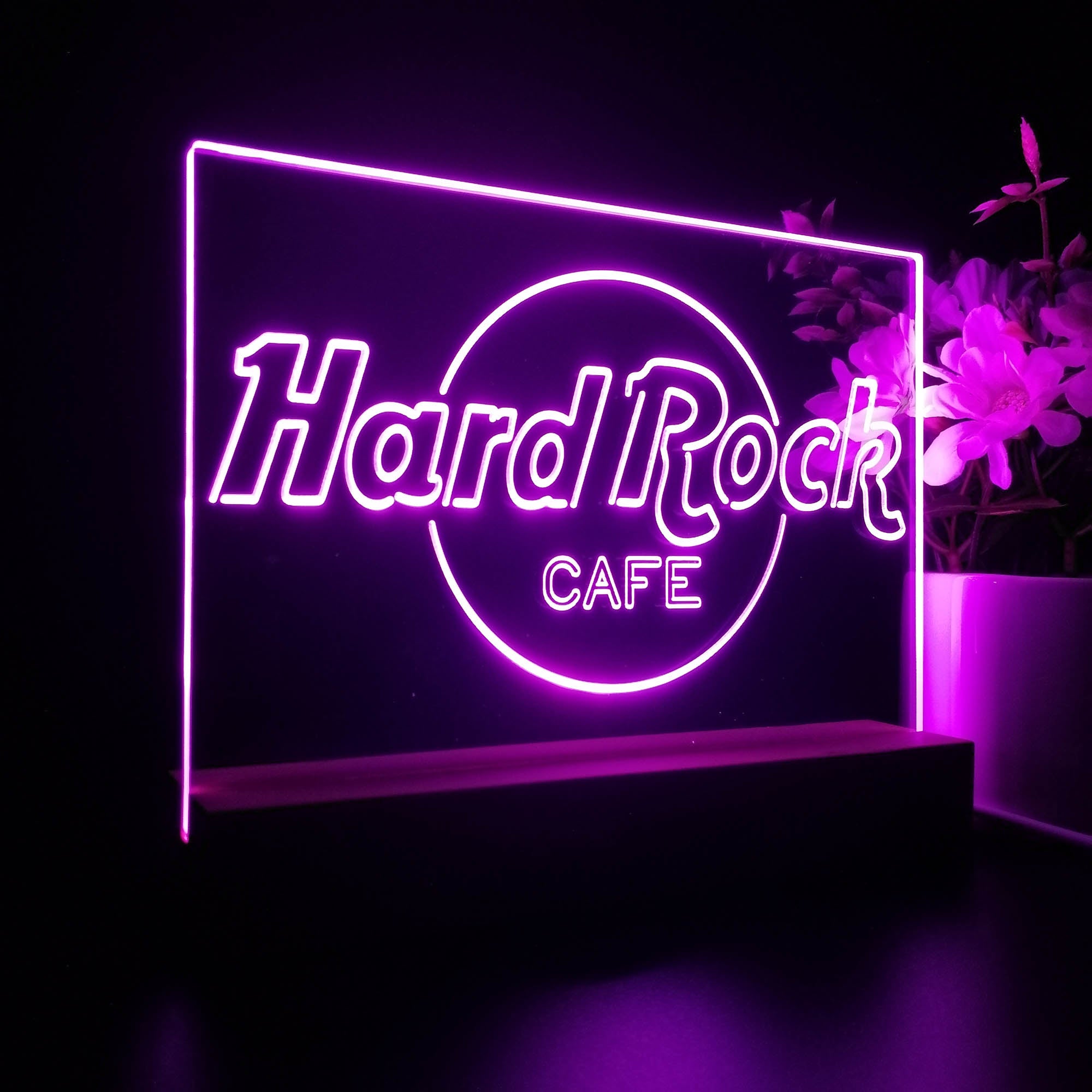 Hard Rock Café Restaurant Neon Sign Pub Bar Lamp