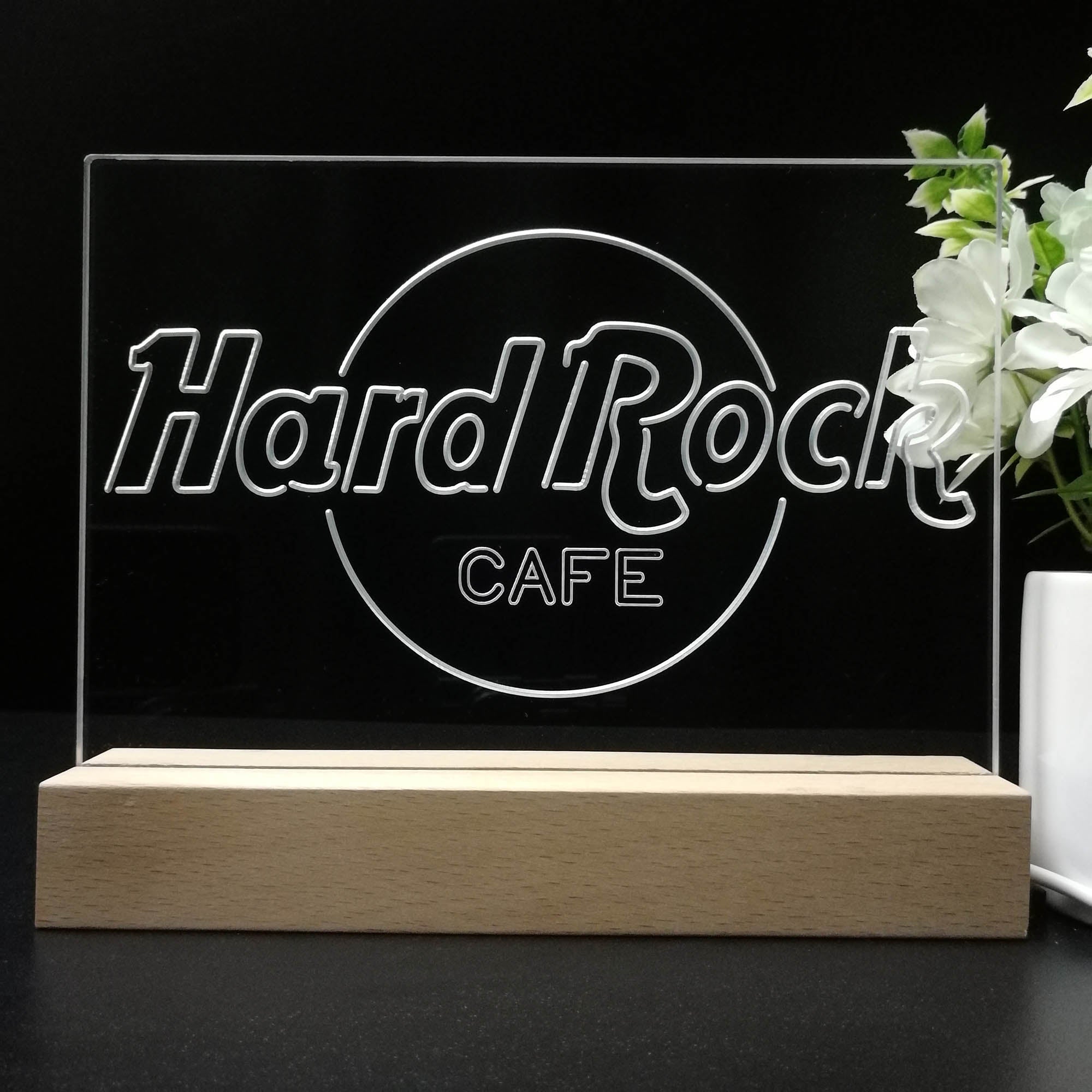 Hard Rock Café Restaurant Neon Sign Pub Bar Lamp