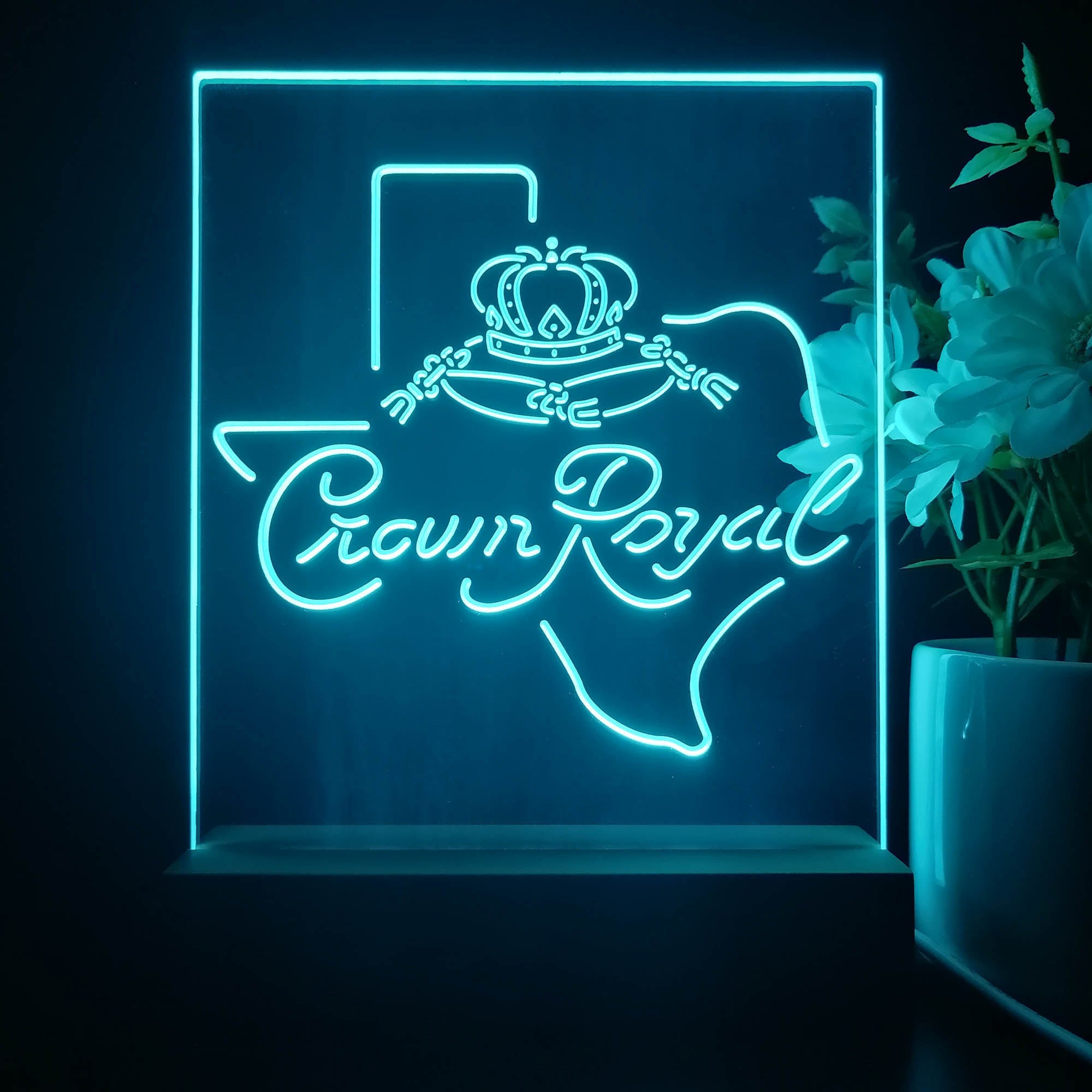 Crown Royal Texas Star 3D Illusion Night Light Desk Lamp