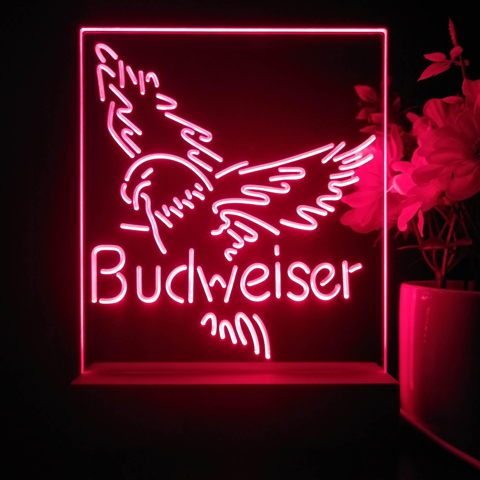 Budweiser Eagle 3D Illusion Night Light Desk Lamp