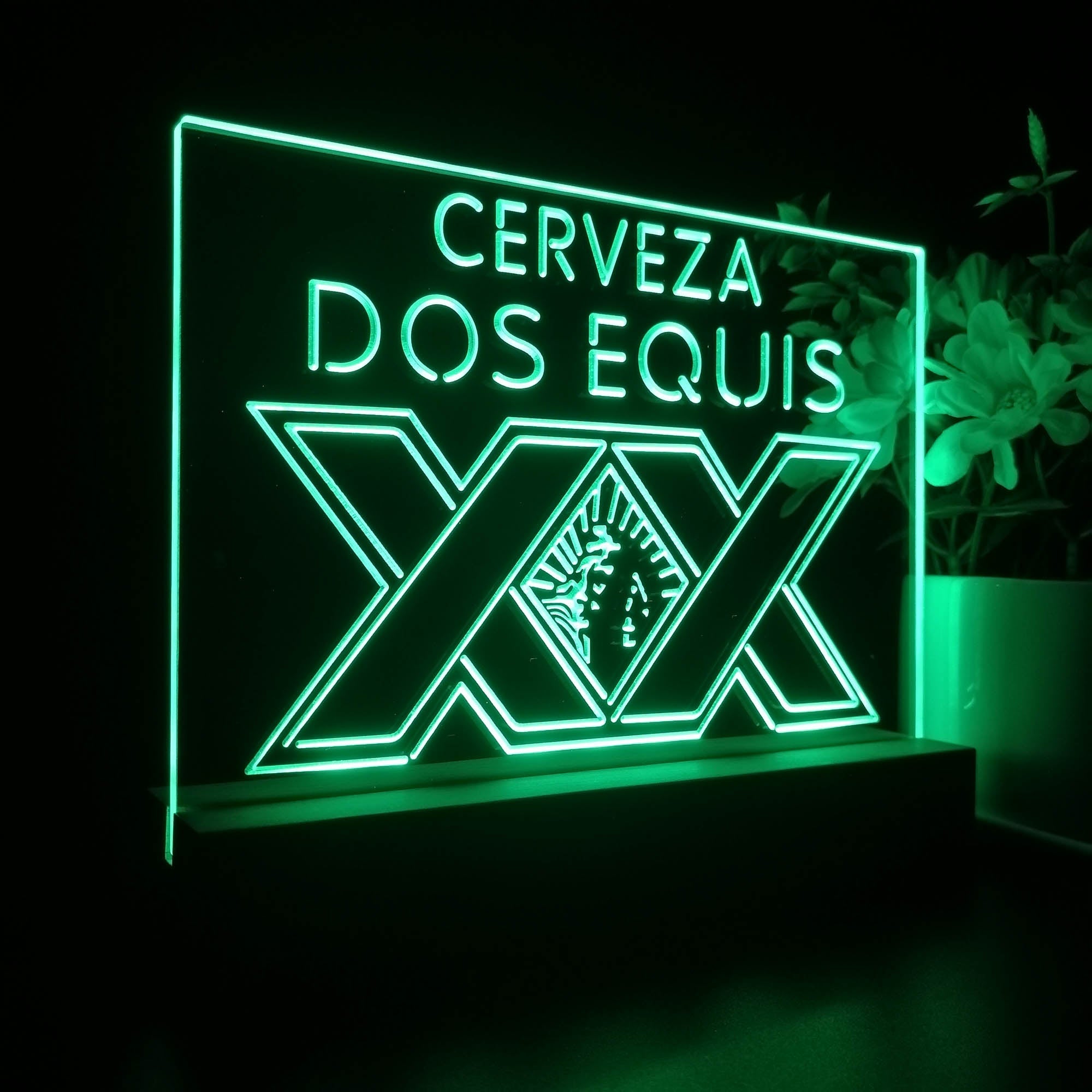 Dos Equis Bright Red XX Mexican Neon Sign Pub Bar Lamp