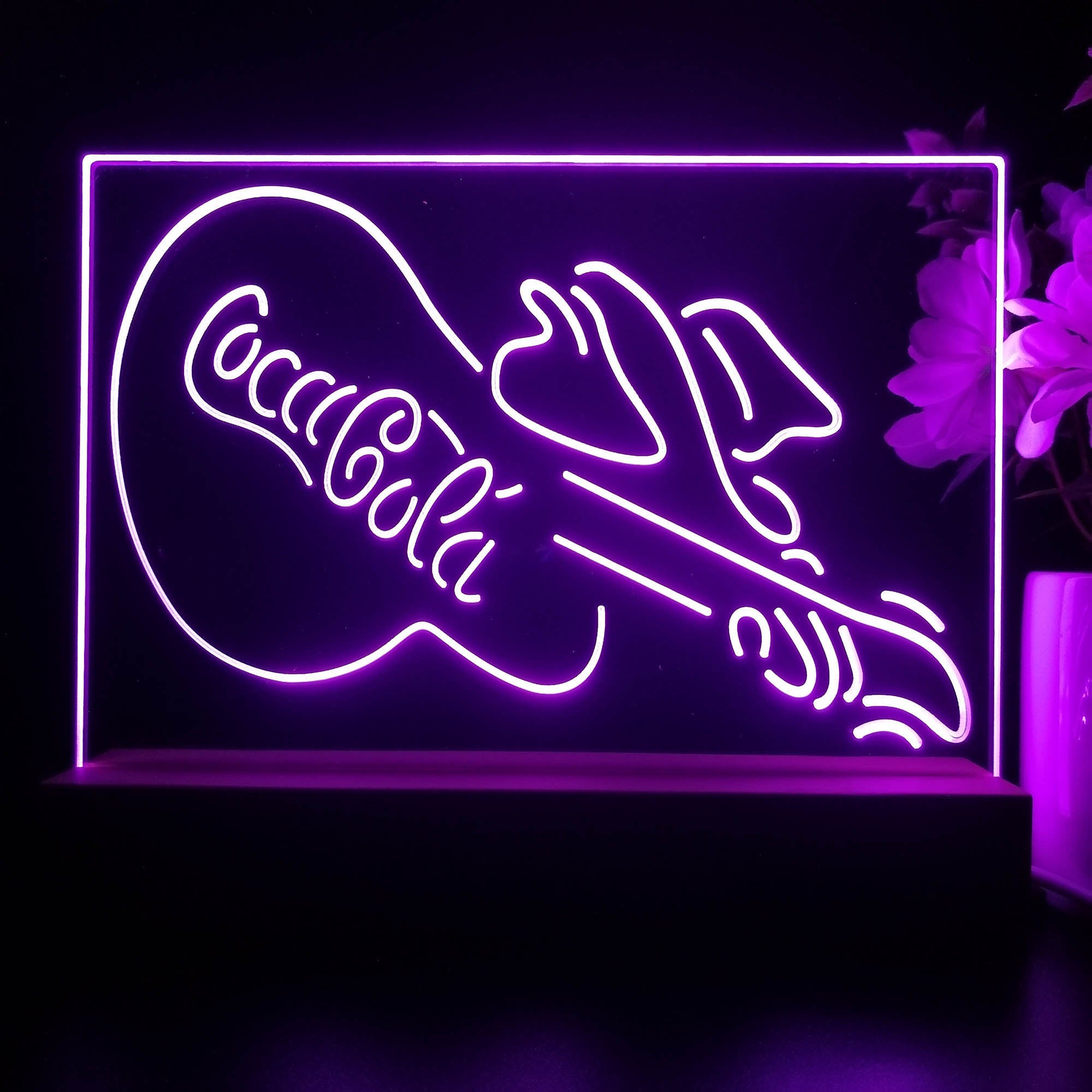Coca Cola Guitar Bar Neon Sign Pub Bar Lamp