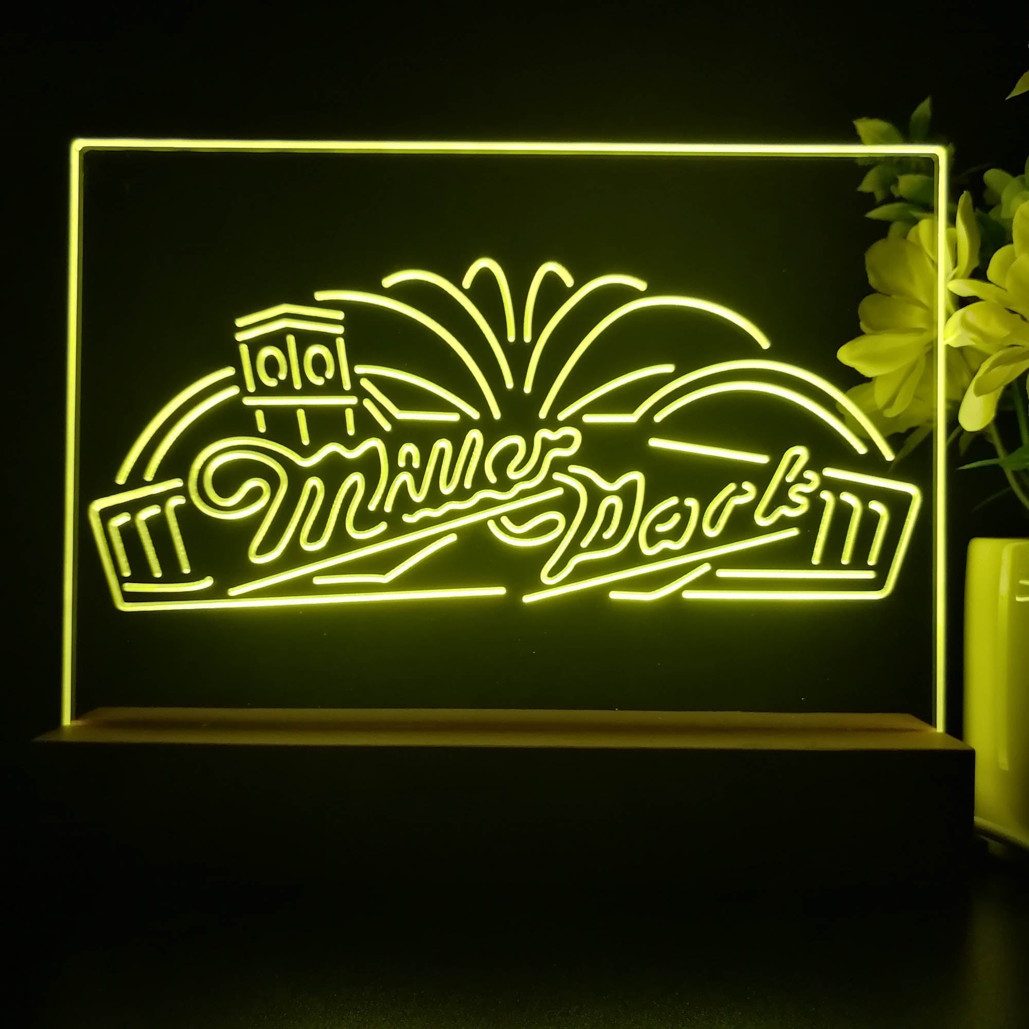 Miller Park Beer Neon Sign Pub Bar Lamp