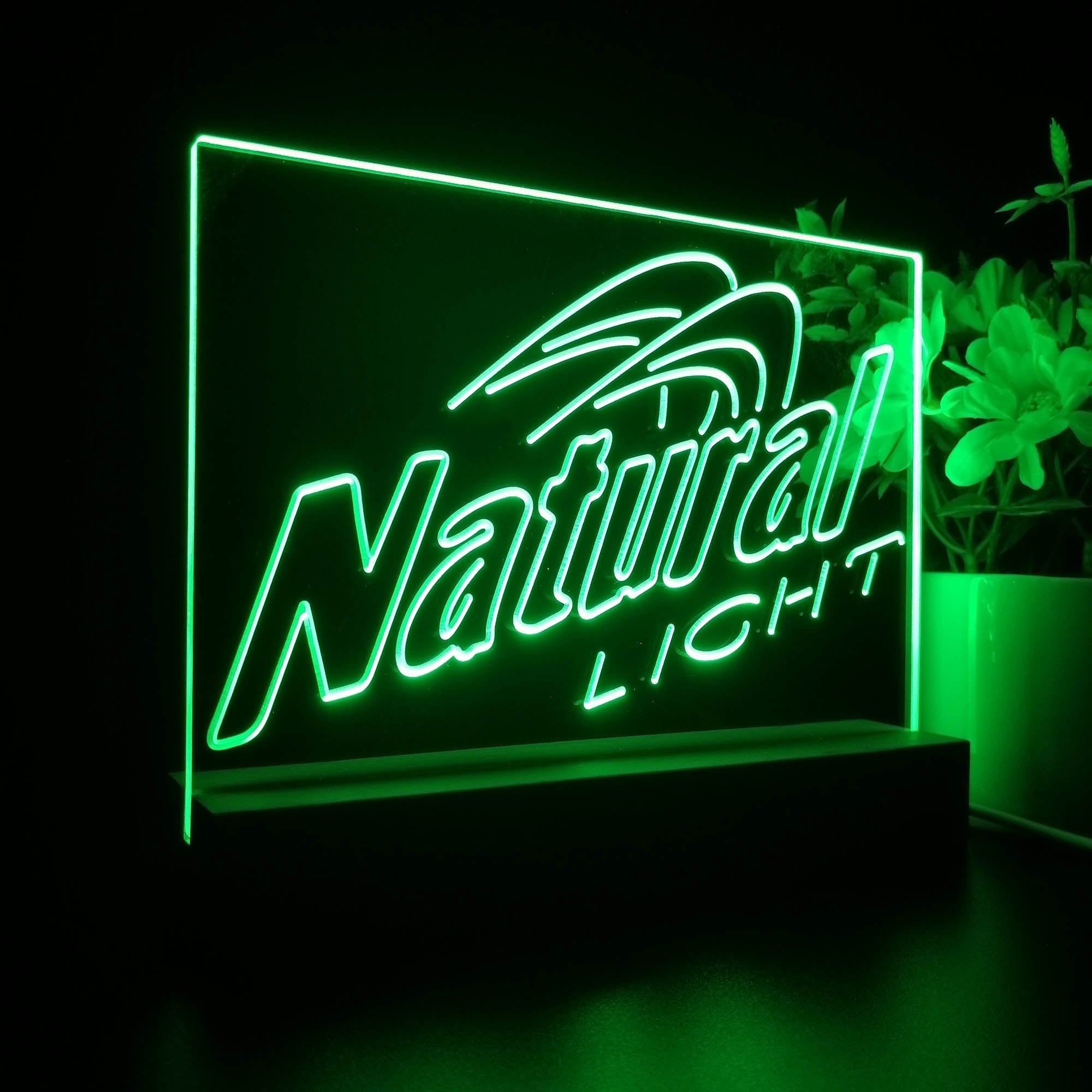 Natural Light Beer Neon Sign Pub Bar Lamp