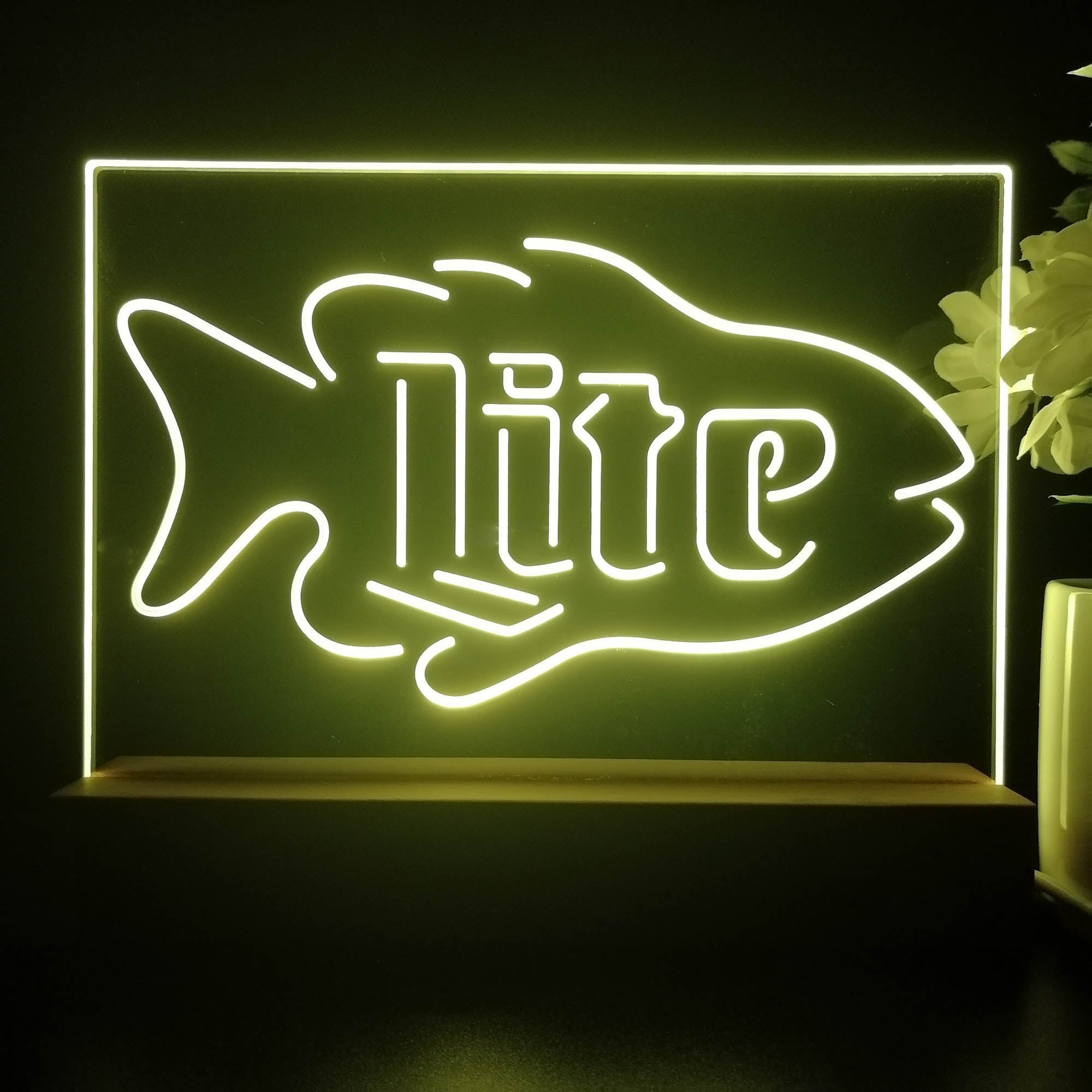 Miller Lite Salmon Fish Neon Sign Pub Bar Lamp