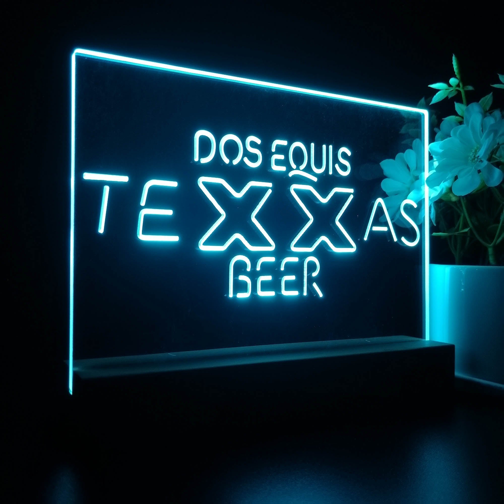 Texas Dos Equis Beer Neon Sign Pub Bar Lamp