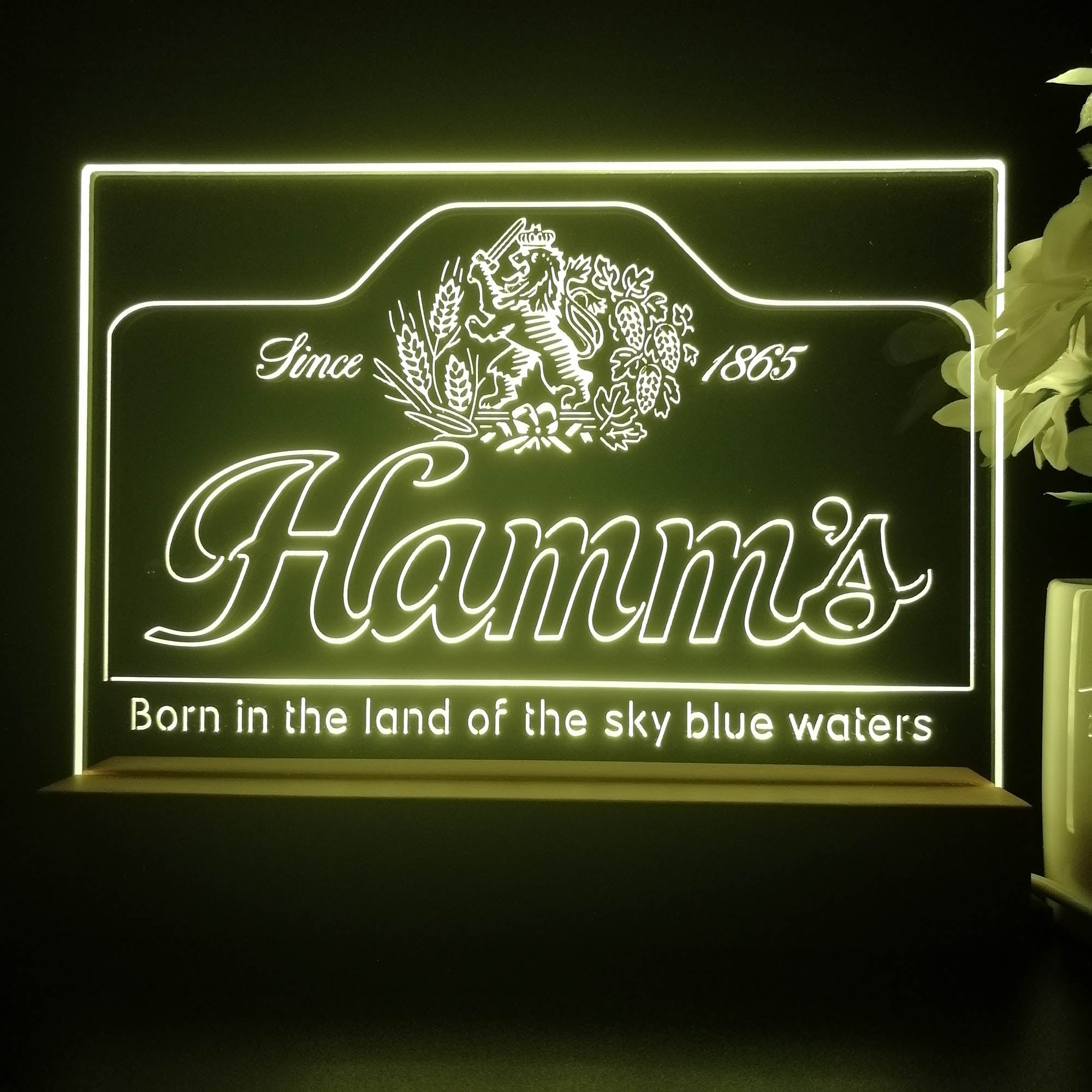 Hamm's Beer Since 1865 Neon Sign Pub Bar Lamp