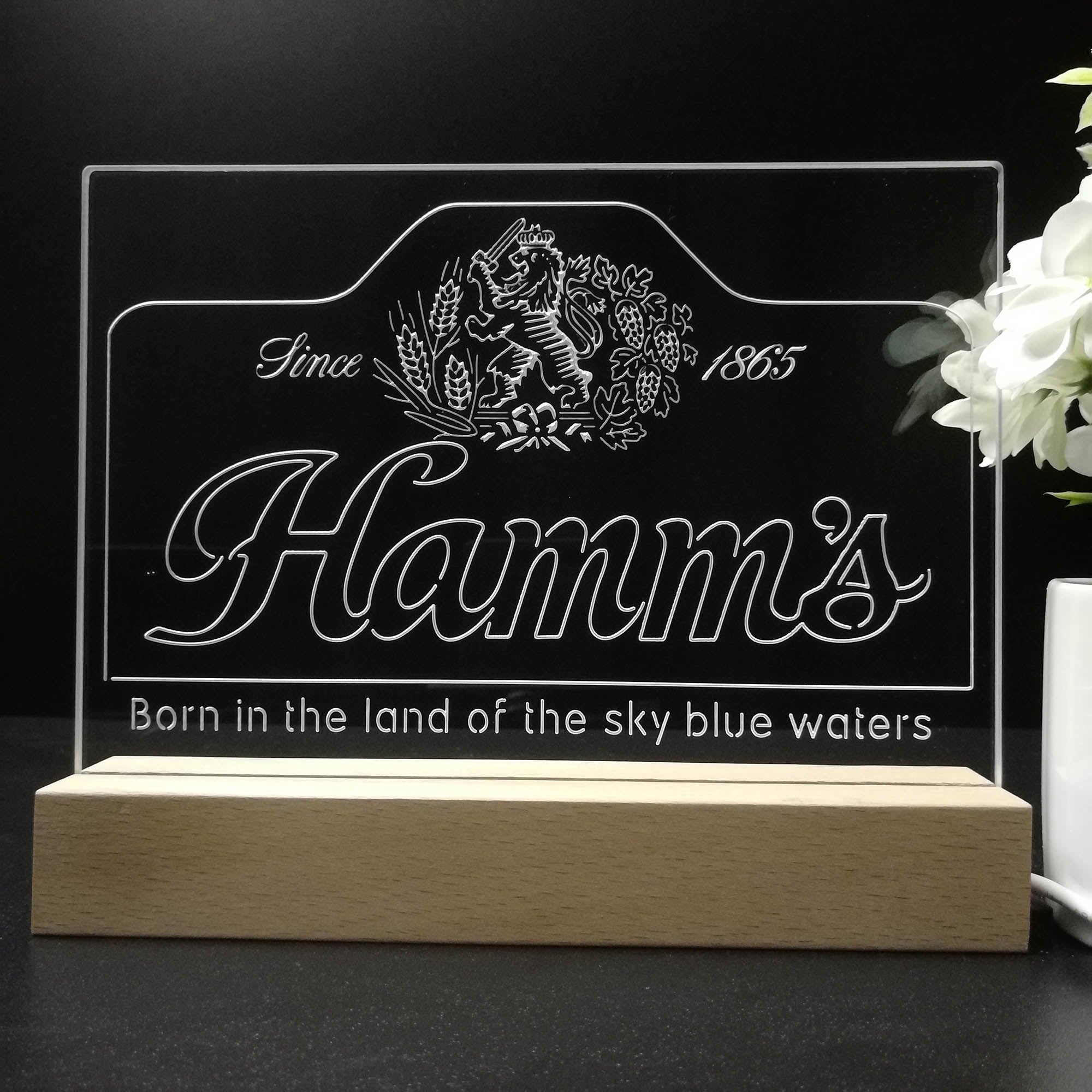 Hamm's Beer Since 1865 Neon Sign Pub Bar Lamp