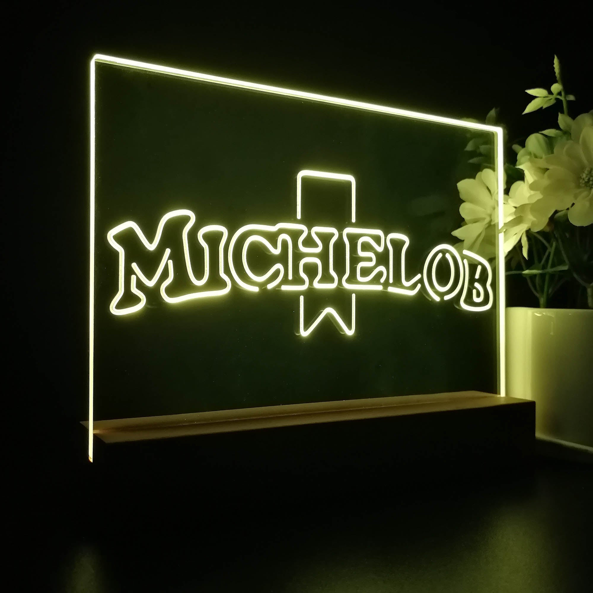 Michelob Logo Neon Sign Pub Bar Lamp
