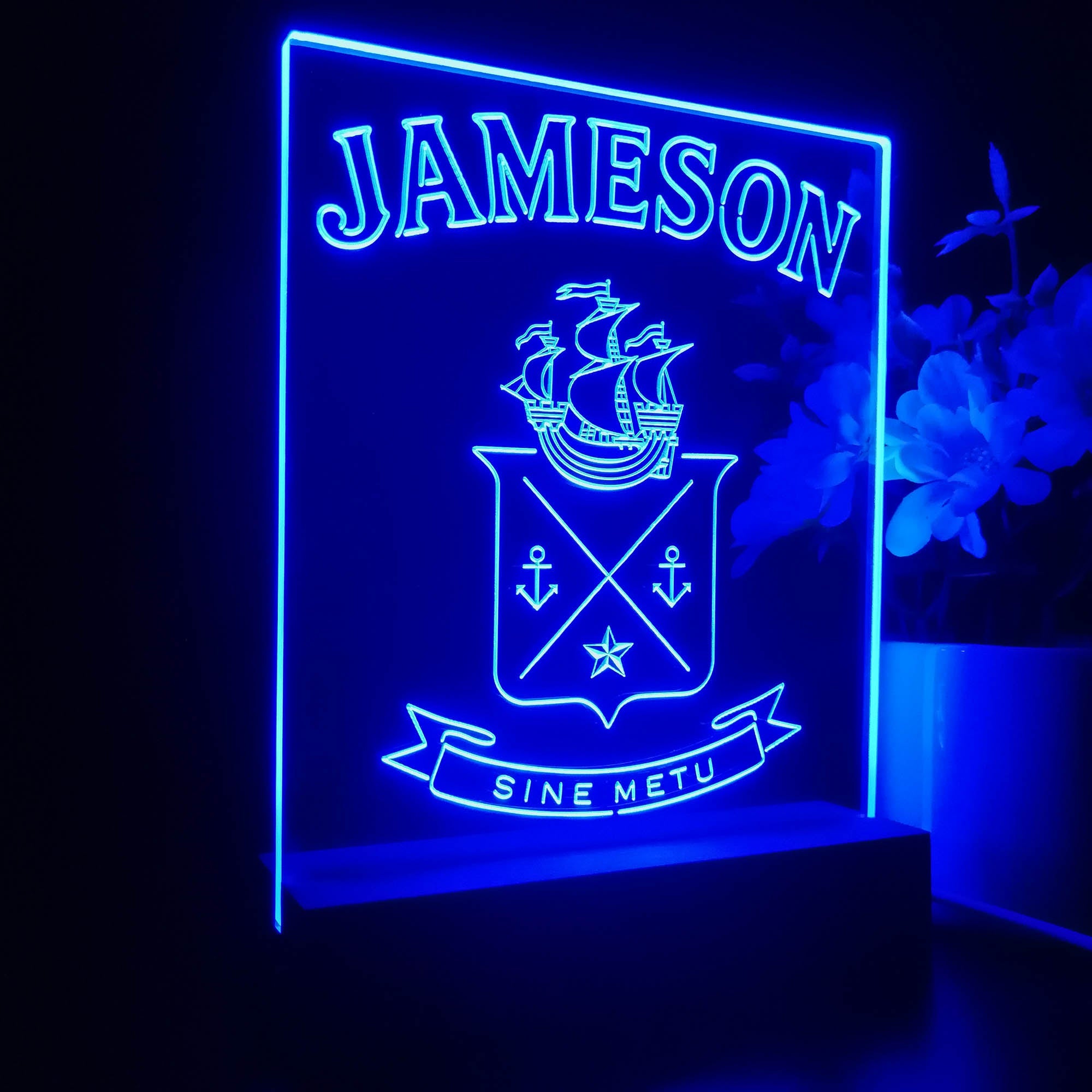 Jamesons Sine Metu Night Light Neon Pub Bar Lamp